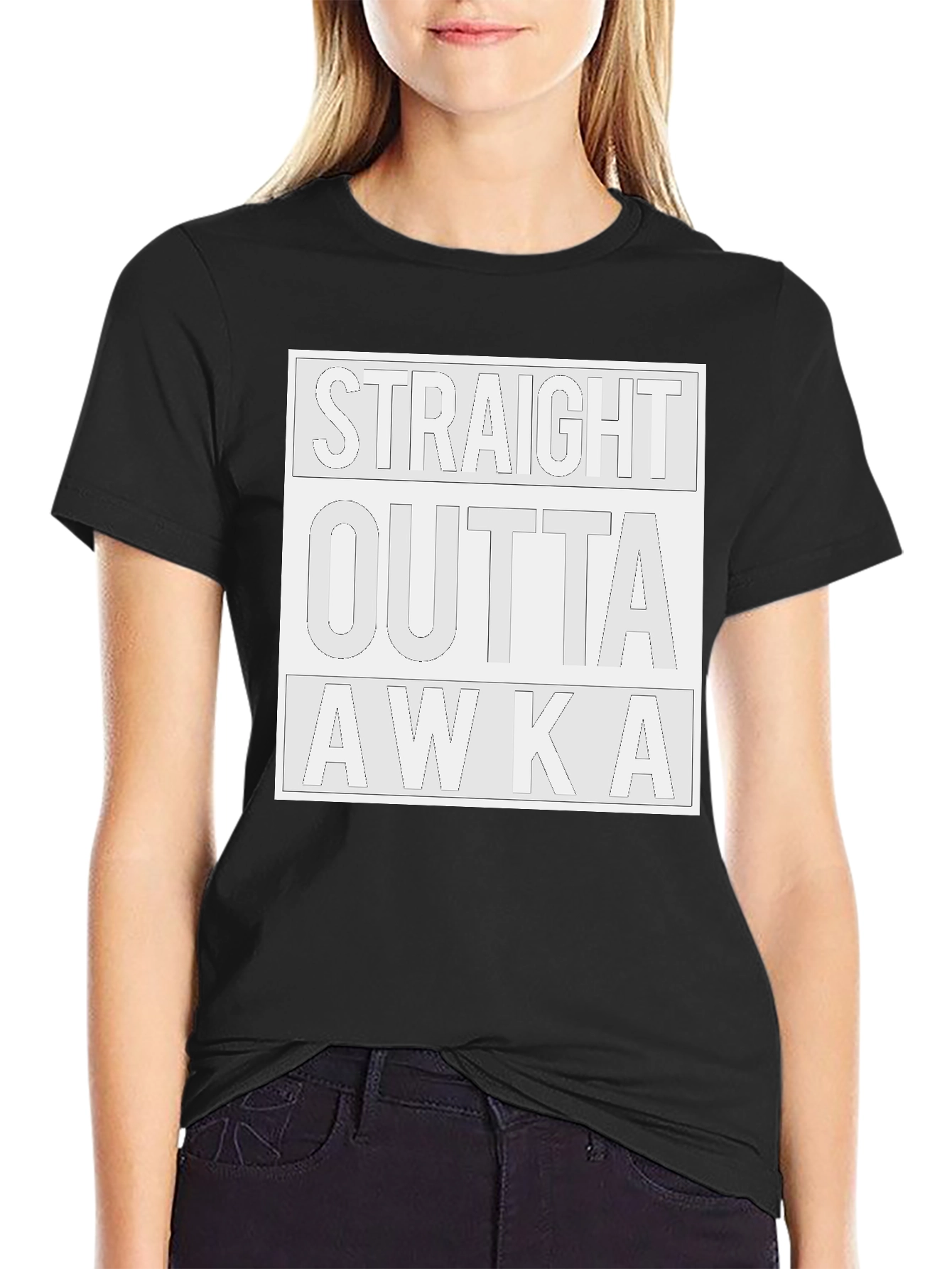 Straight Outta AWKA Black Graphic Tee