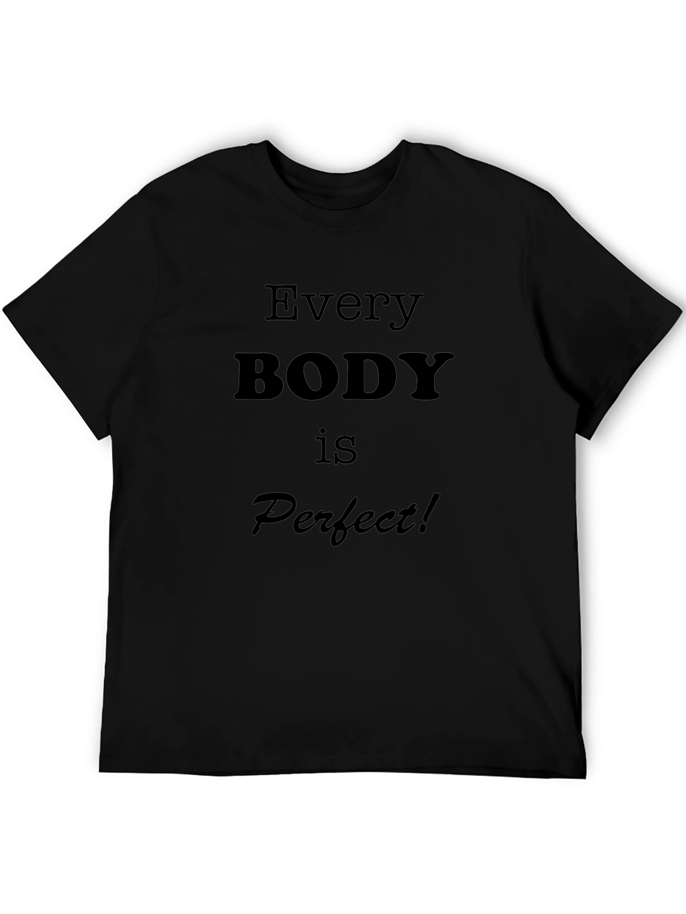 Every Body is Perfect T-Shirt - Black Crew Neck