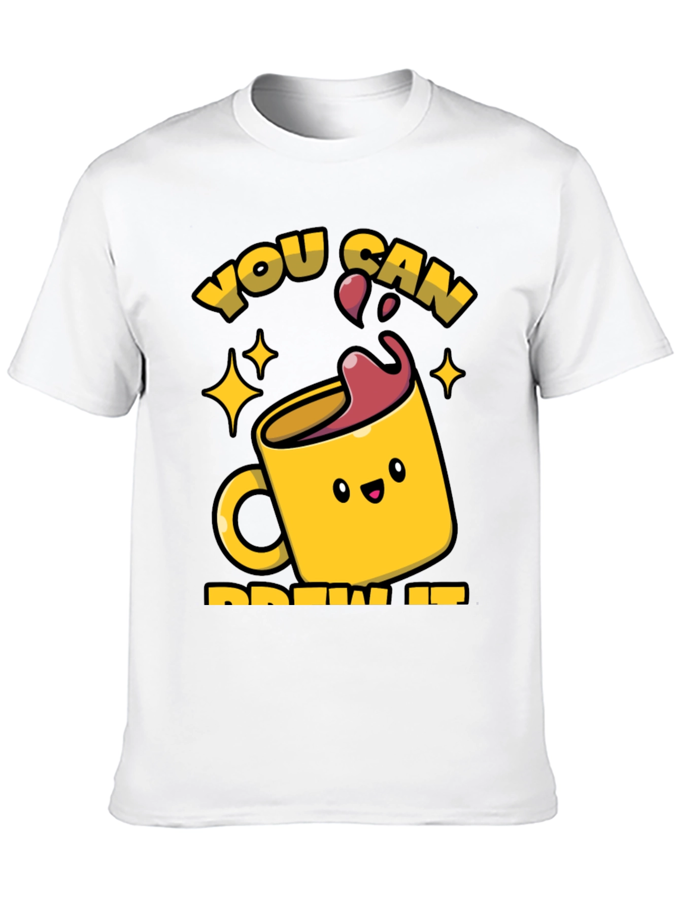 Brew It! Black Graphic Tee for Coffee Lovers