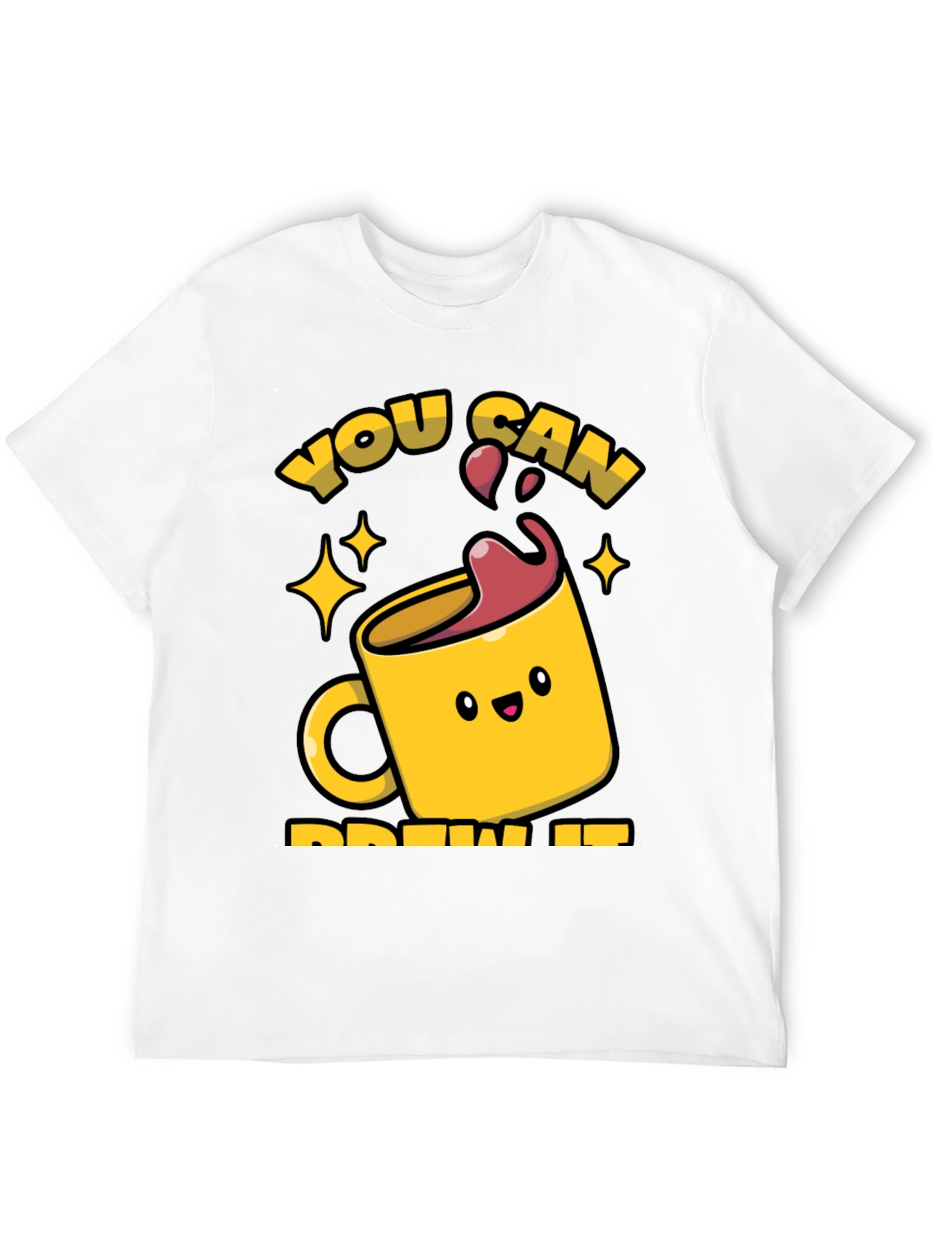 Brew It! Black Graphic Tee for Coffee Lovers