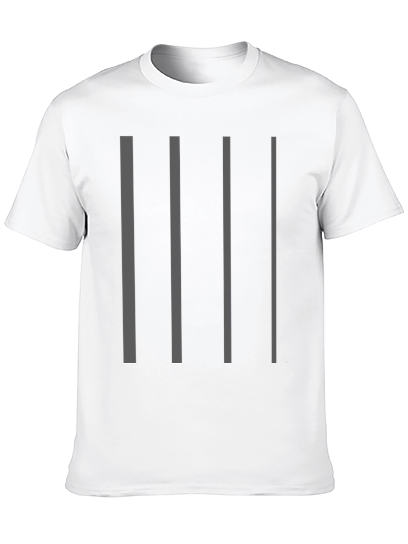 Striped Graphic Tee - Modern Minimalist Style