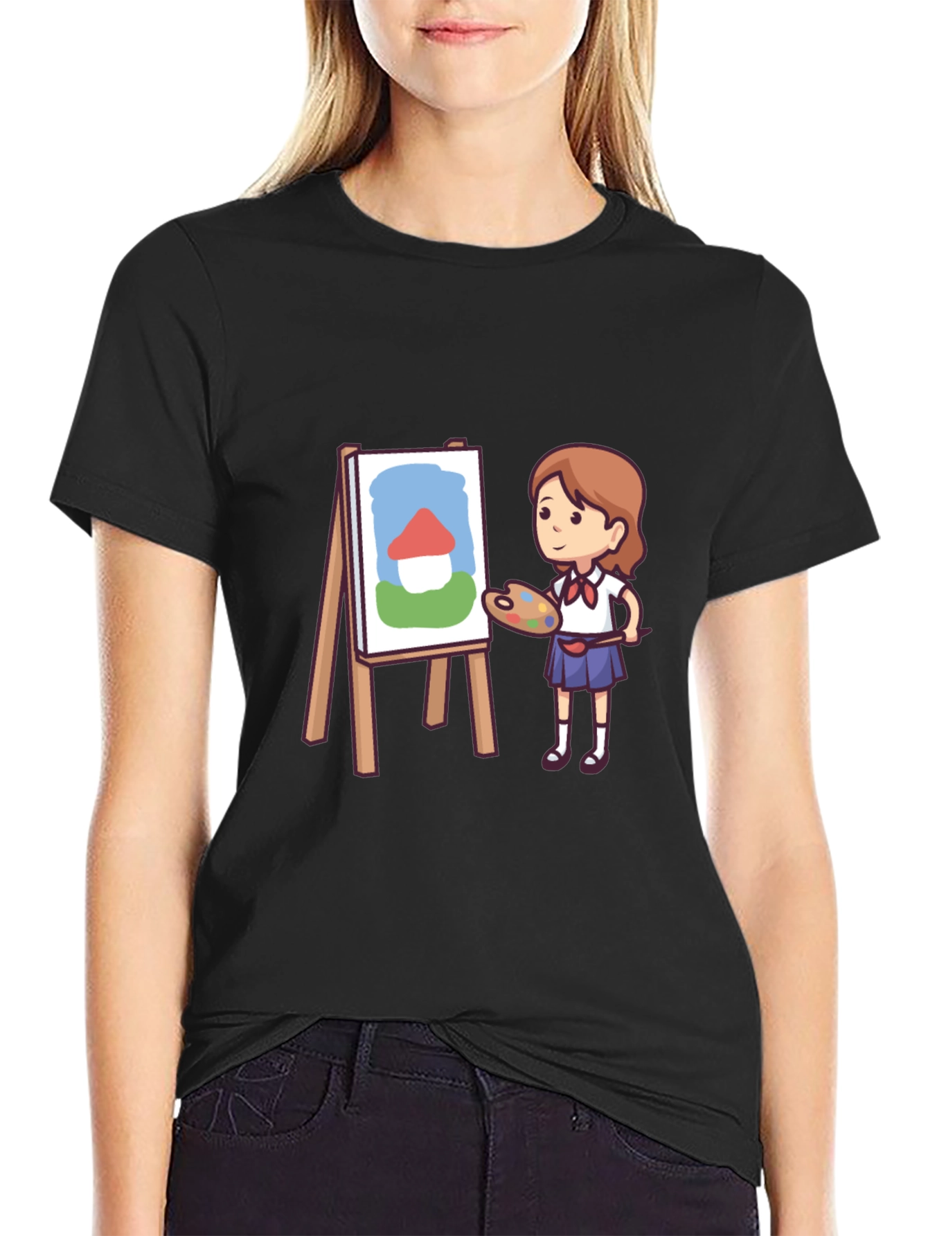 Artist Girl Graphic T-Shirt