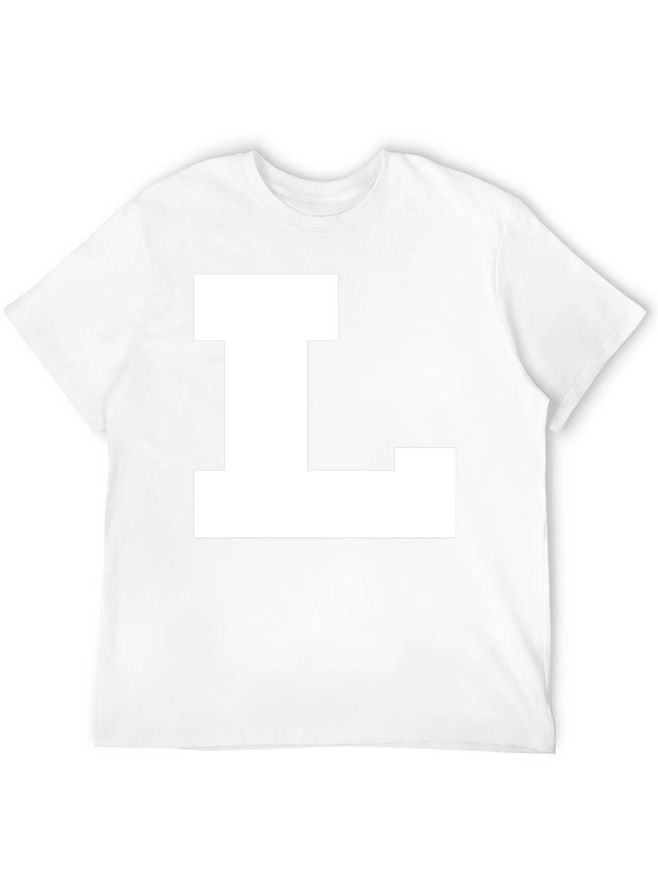 Bold Letter L Graphic Tee - Black