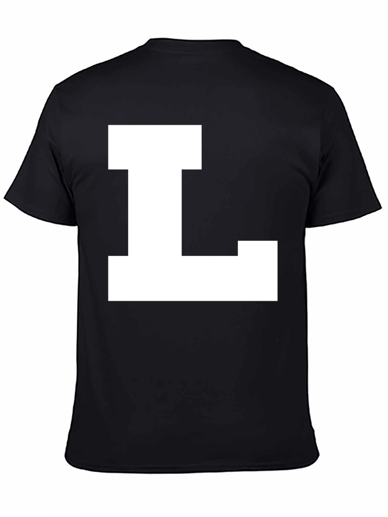 Bold Letter L Graphic Tee - Black