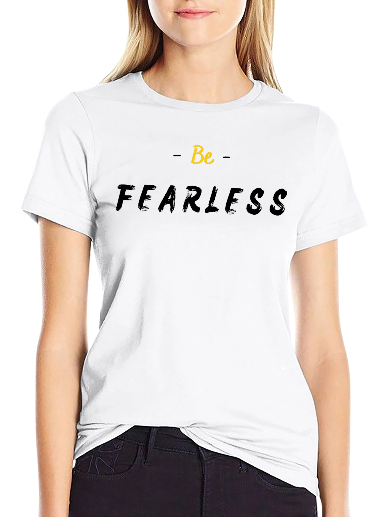 Be Fearless Black Graphic Tee