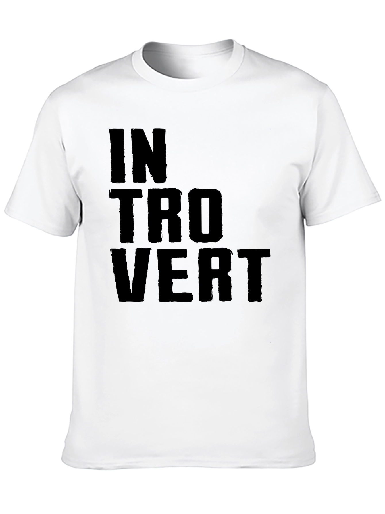 Introvert Graphic T-Shirt - Black Crew Neck Tee