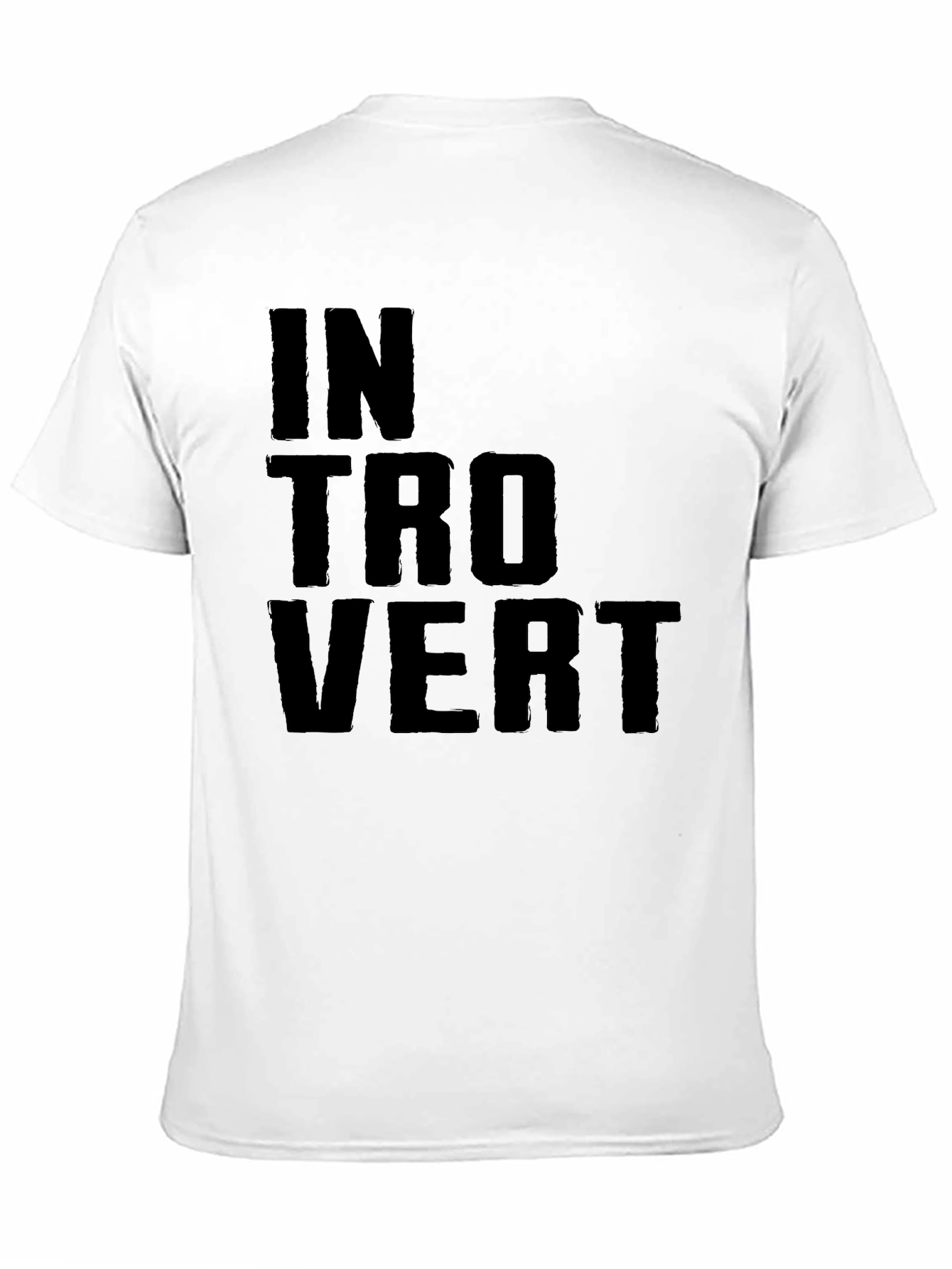Introvert Graphic T-Shirt - Black Crew Neck Tee