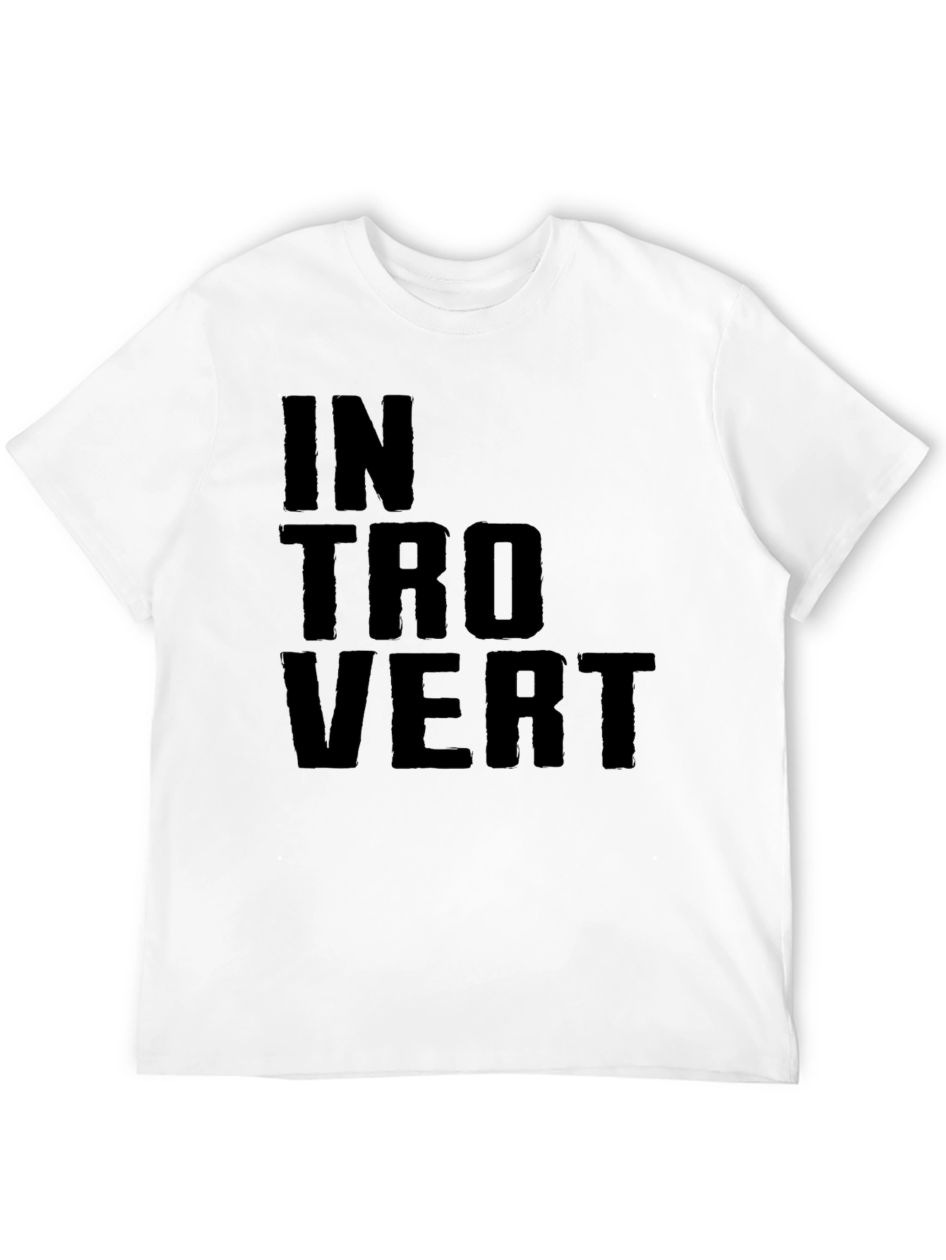 Introvert Graphic T-Shirt - Black Crew Neck Tee