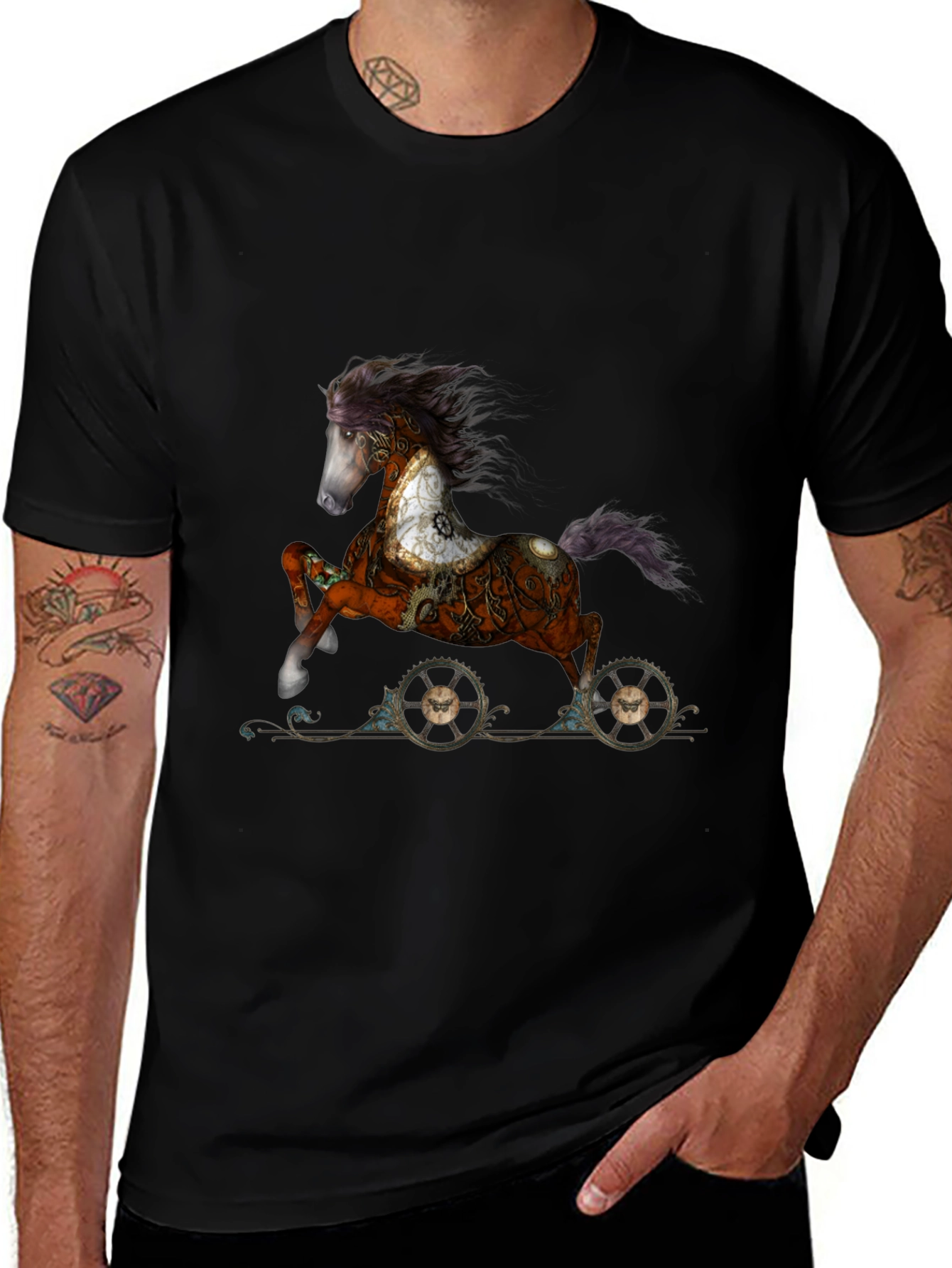 Steampunk Horse T-Shirt - Unique Graphic Tee