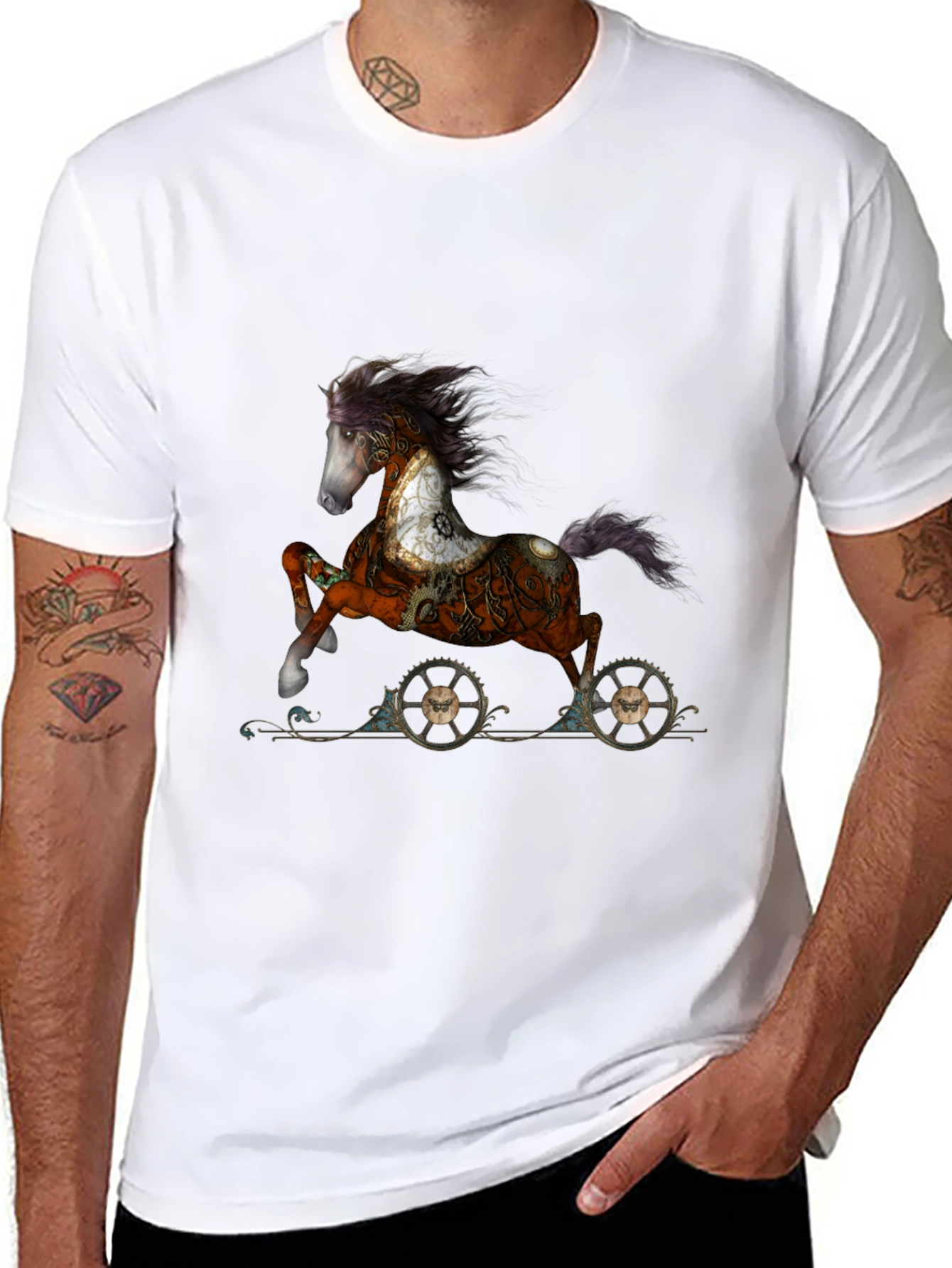Steampunk Horse T-Shirt - Unique Graphic Tee
