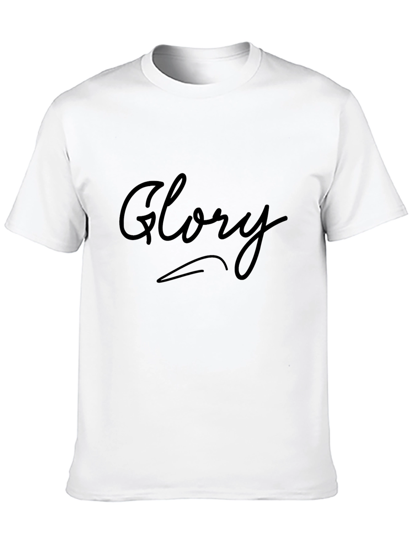 Glory Script Black T-Shirt - Casual Cotton Tee