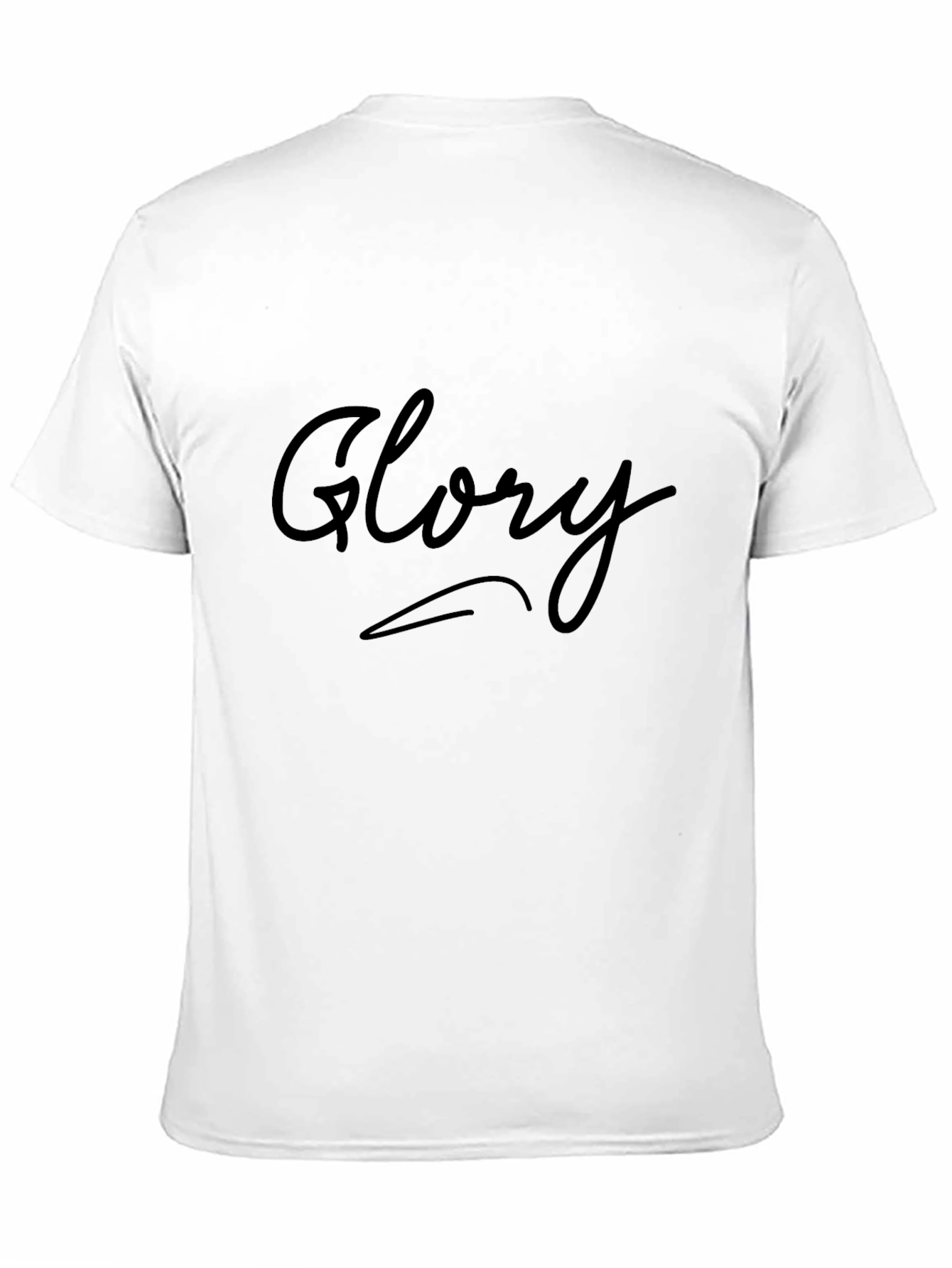Glory Script Black T-Shirt - Casual Cotton Tee