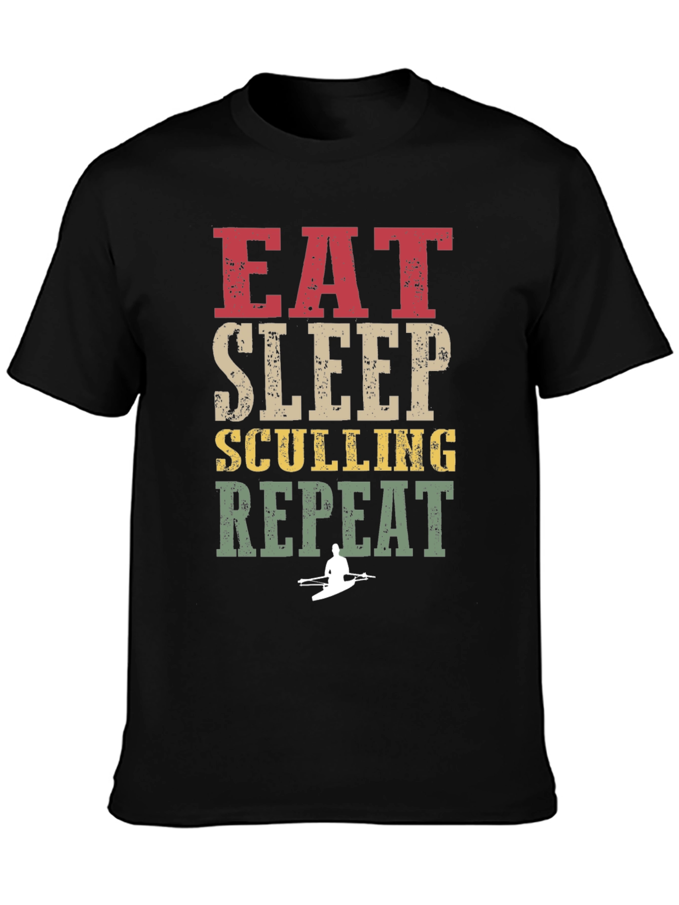 Eat Sleep Sculling Repeat Graphic Tee