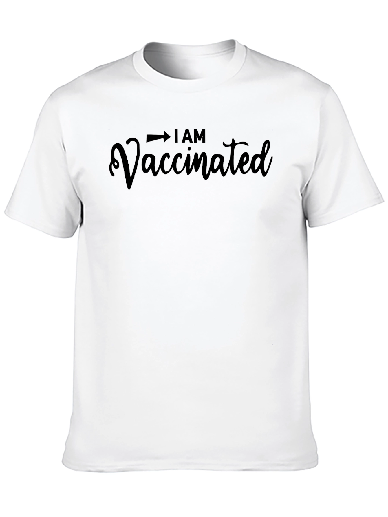 I Am Vaccinated Graphic Tee - Black T-Shirt