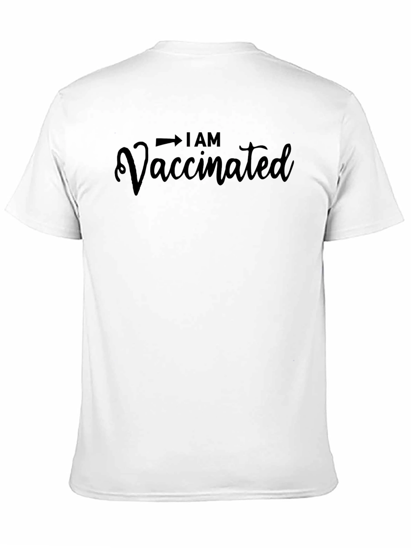 I Am Vaccinated Graphic Tee - Black T-Shirt