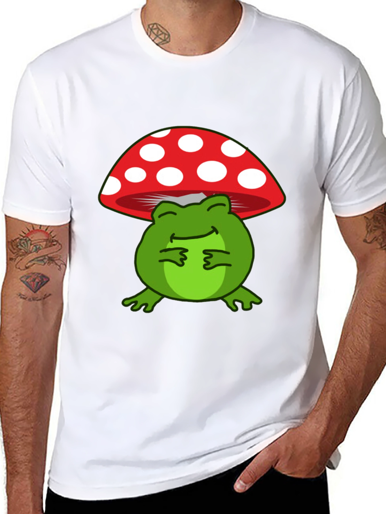 Frog Under Mushroom T-Shirt - Comfy & Stylish