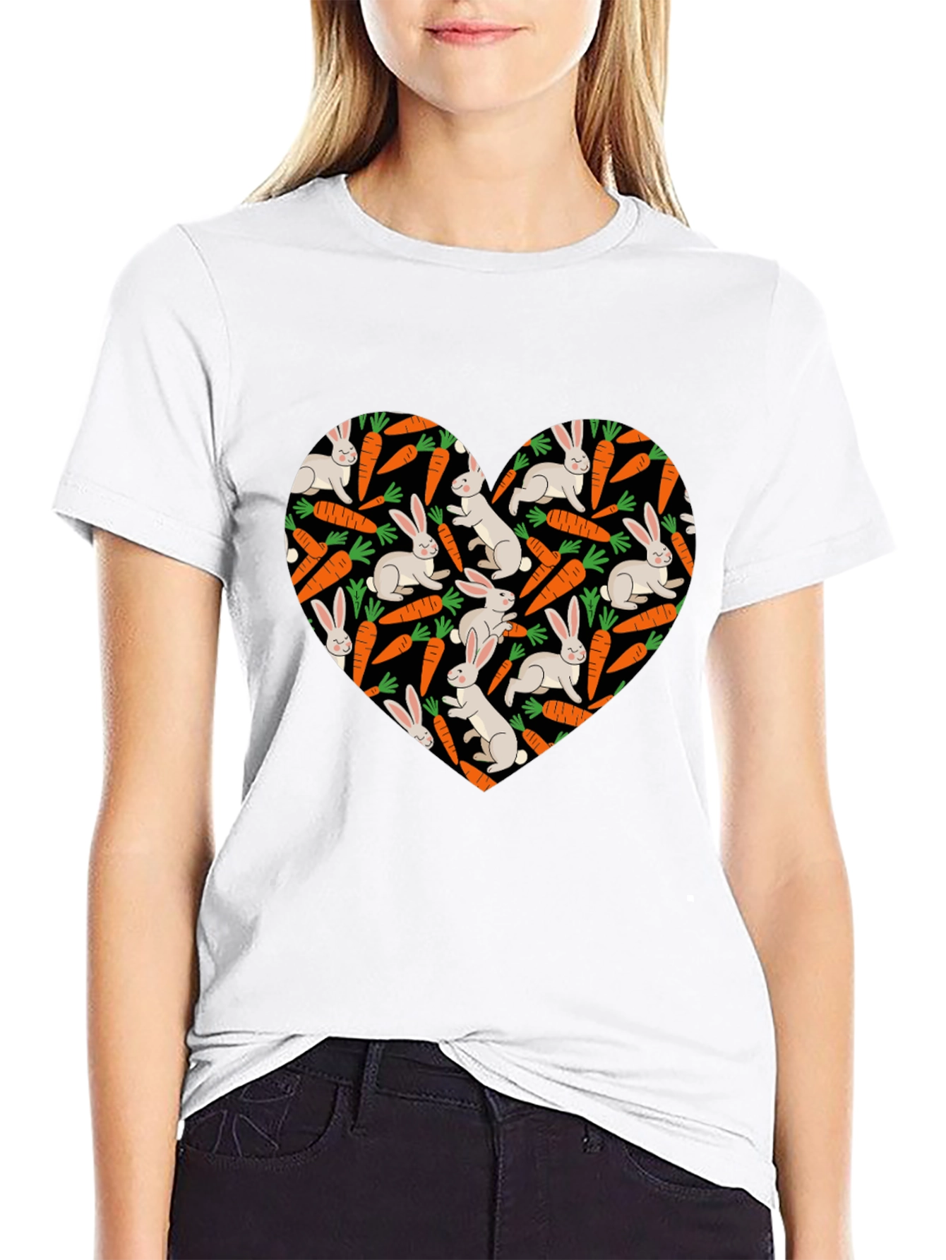 Rabbit & Carrot Heart Tee