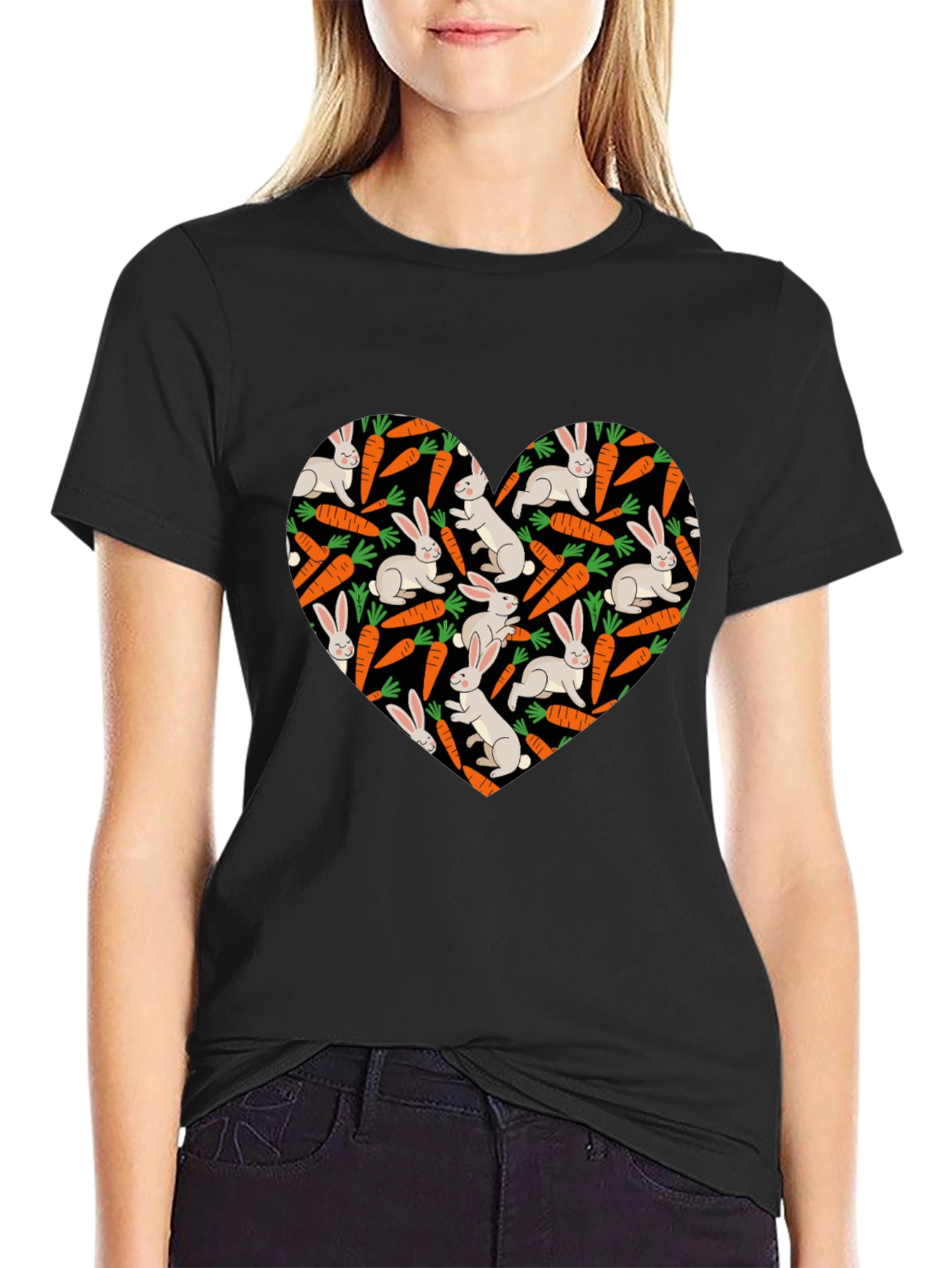 Rabbit & Carrot Heart Tee