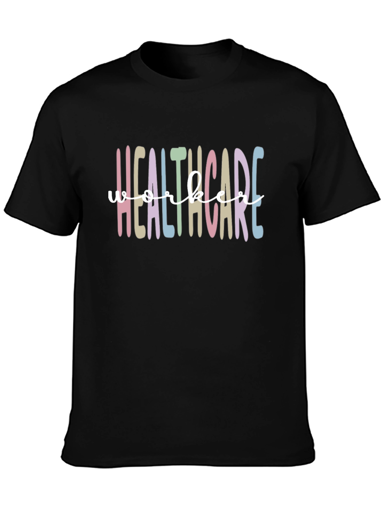 Healthcare Worker Tee - Pastel Rainbow