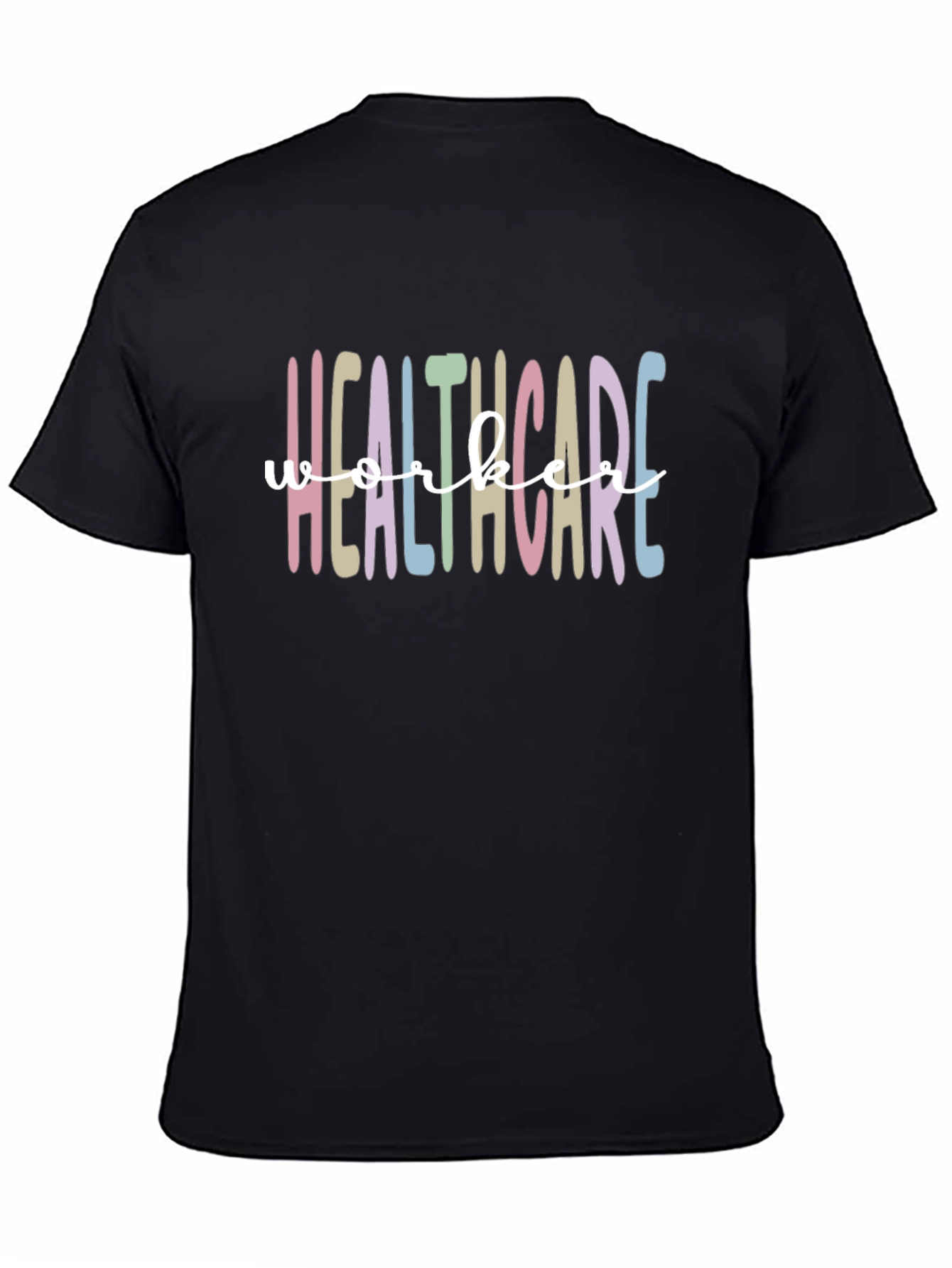 Healthcare Worker Tee - Pastel Rainbow