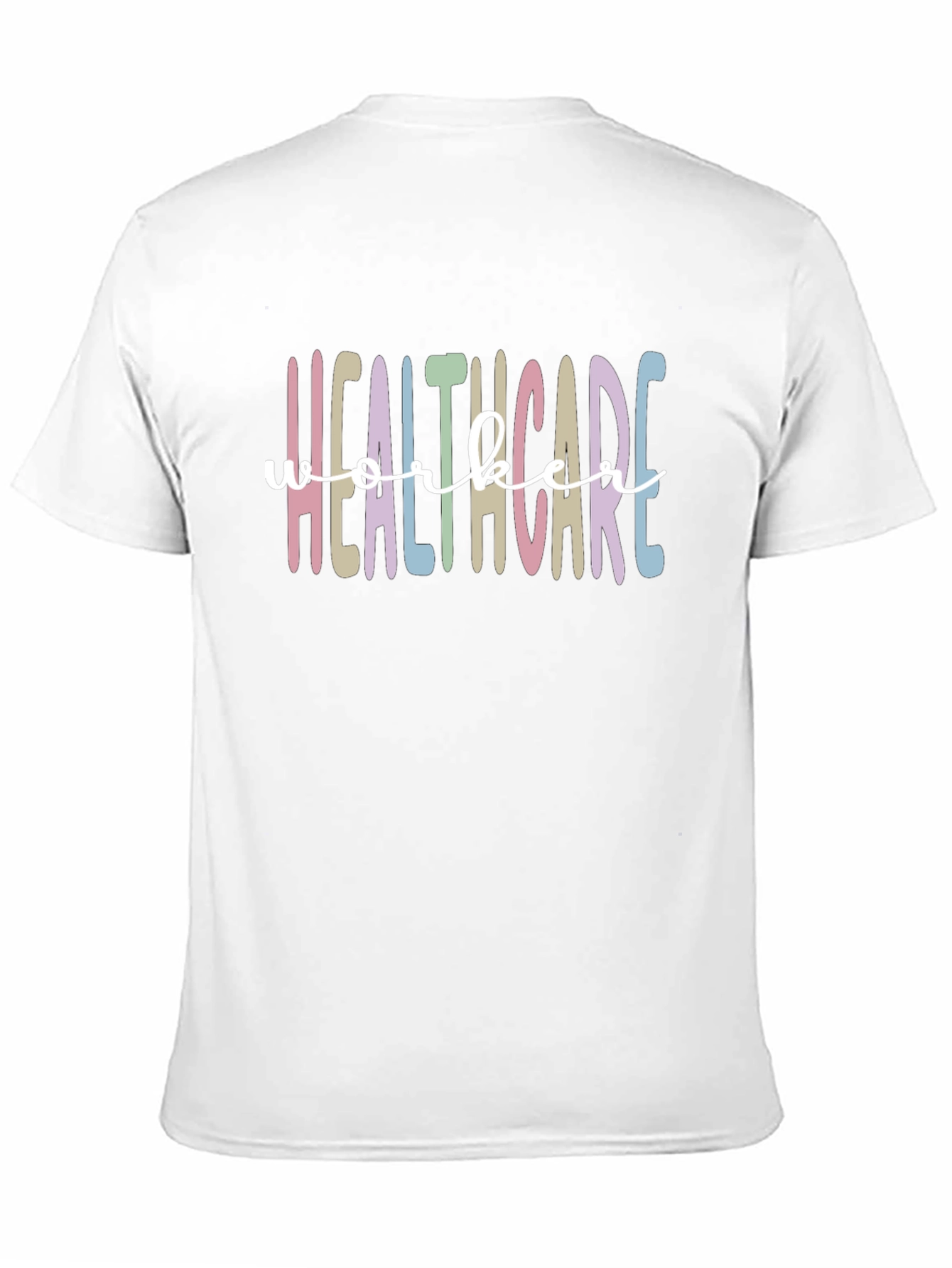 Healthcare Worker Tee - Pastel Rainbow