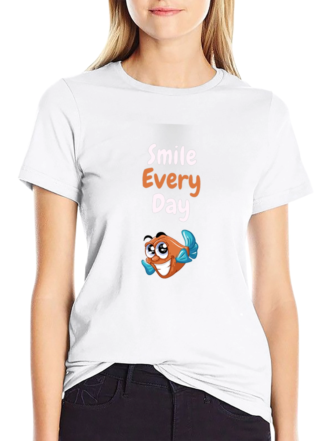 Smile Every Day Black Graphic Tee
