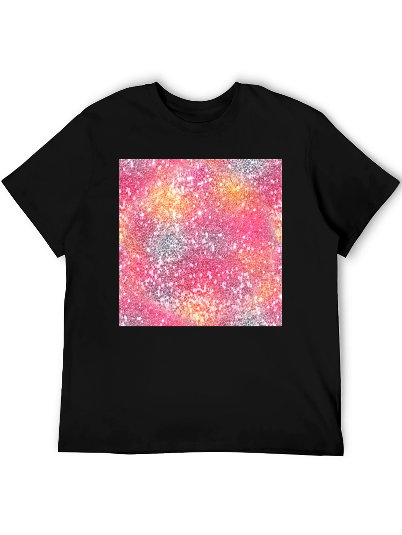Glitter Pattern Crew Neck T-Shirt