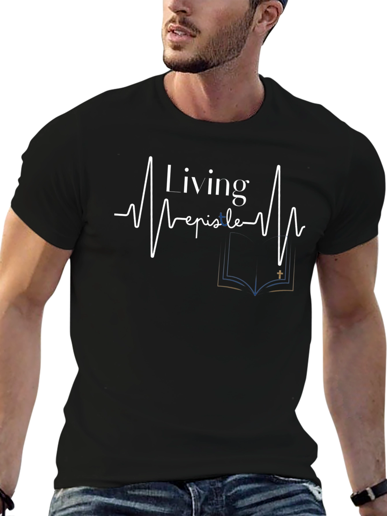 Living Epistle T-Shirt - Christian Heartbeat Design