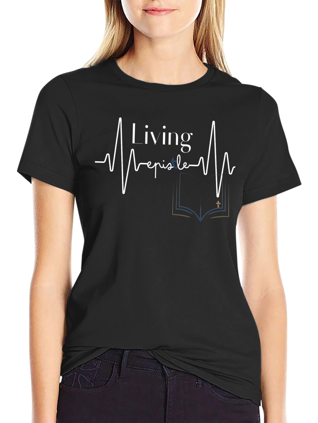 Living Epistle T-Shirt - Christian Heartbeat Design