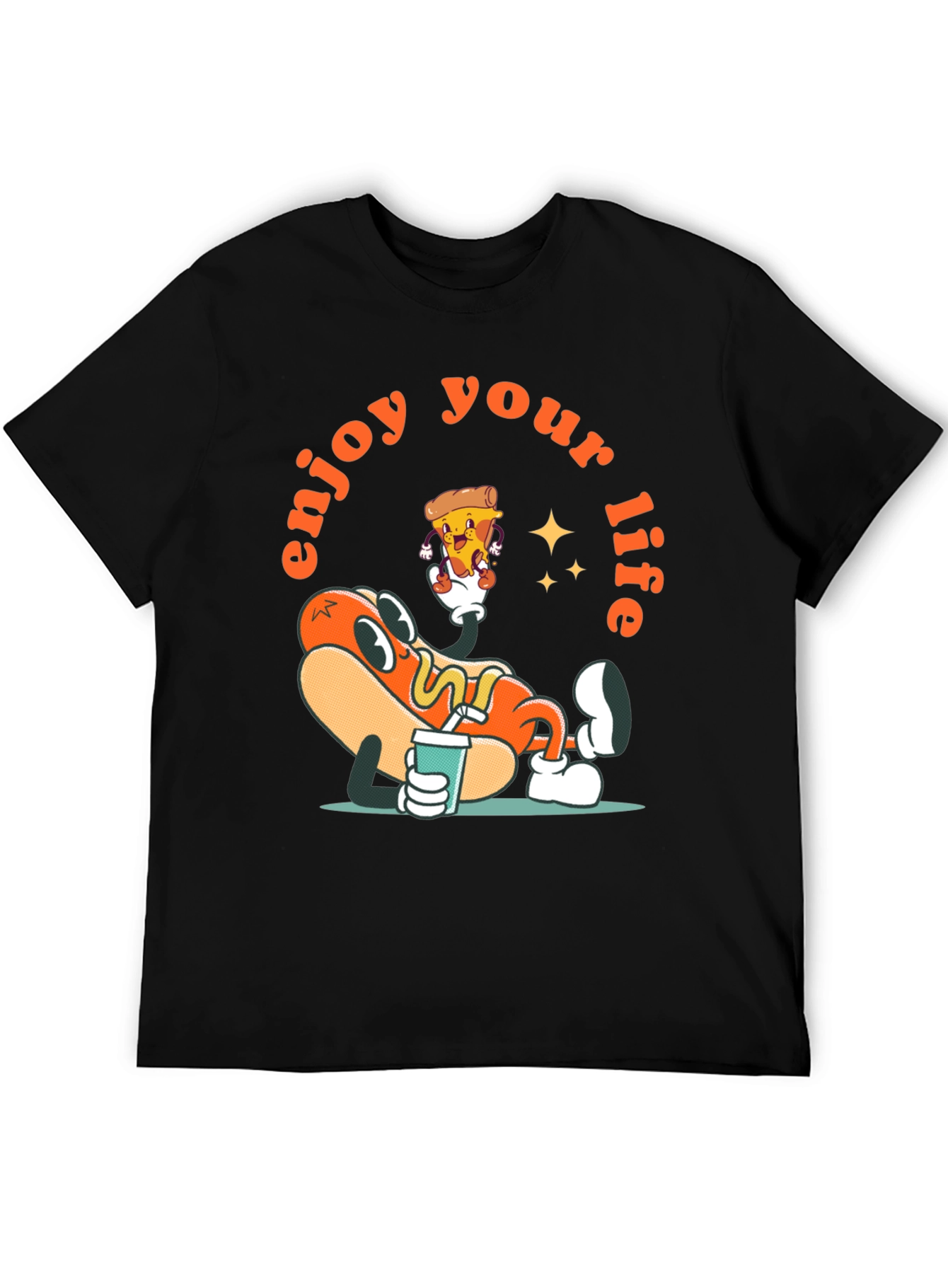 Enjoy Your Life Cartoon Graphic Tee