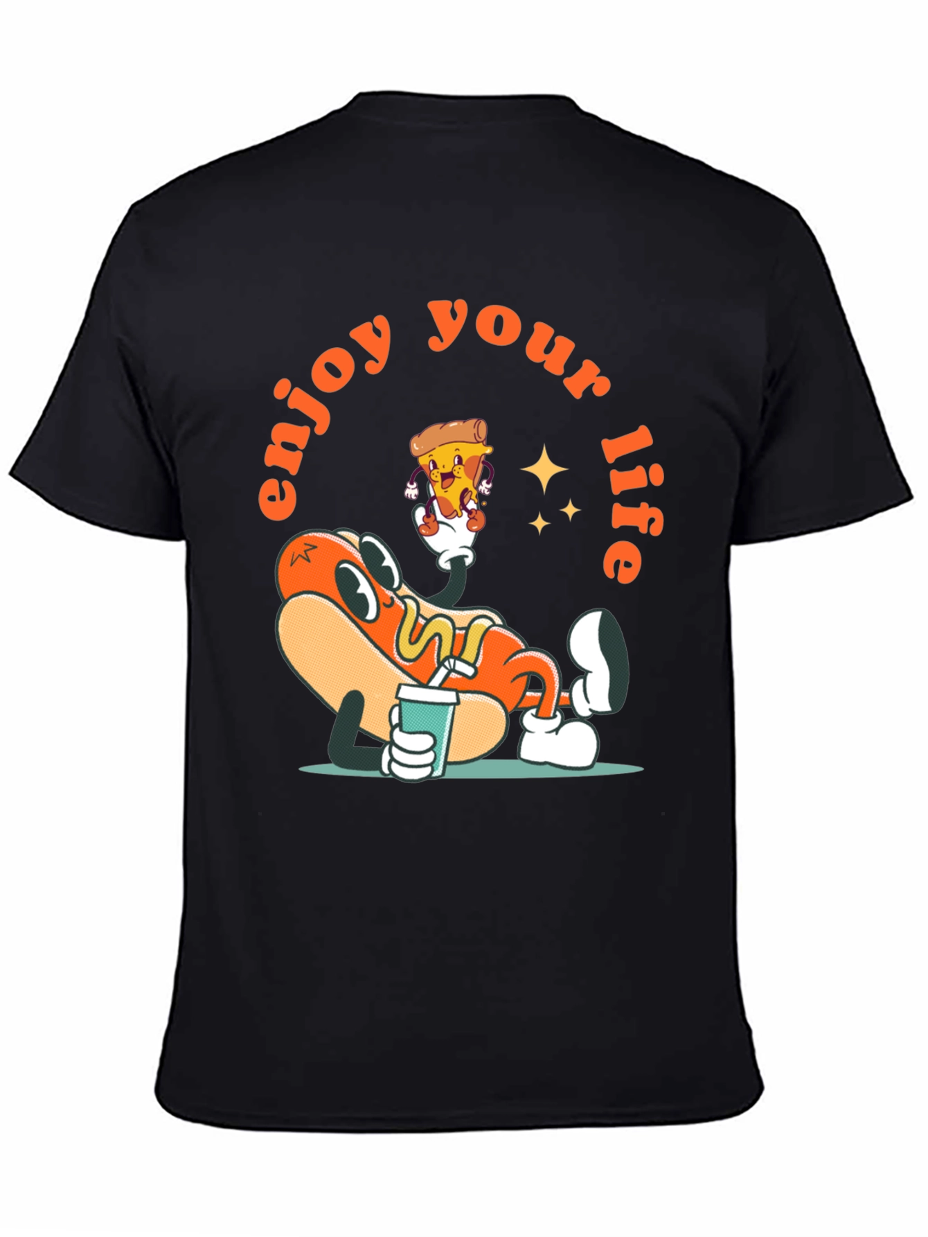 Enjoy Your Life Cartoon Graphic Tee