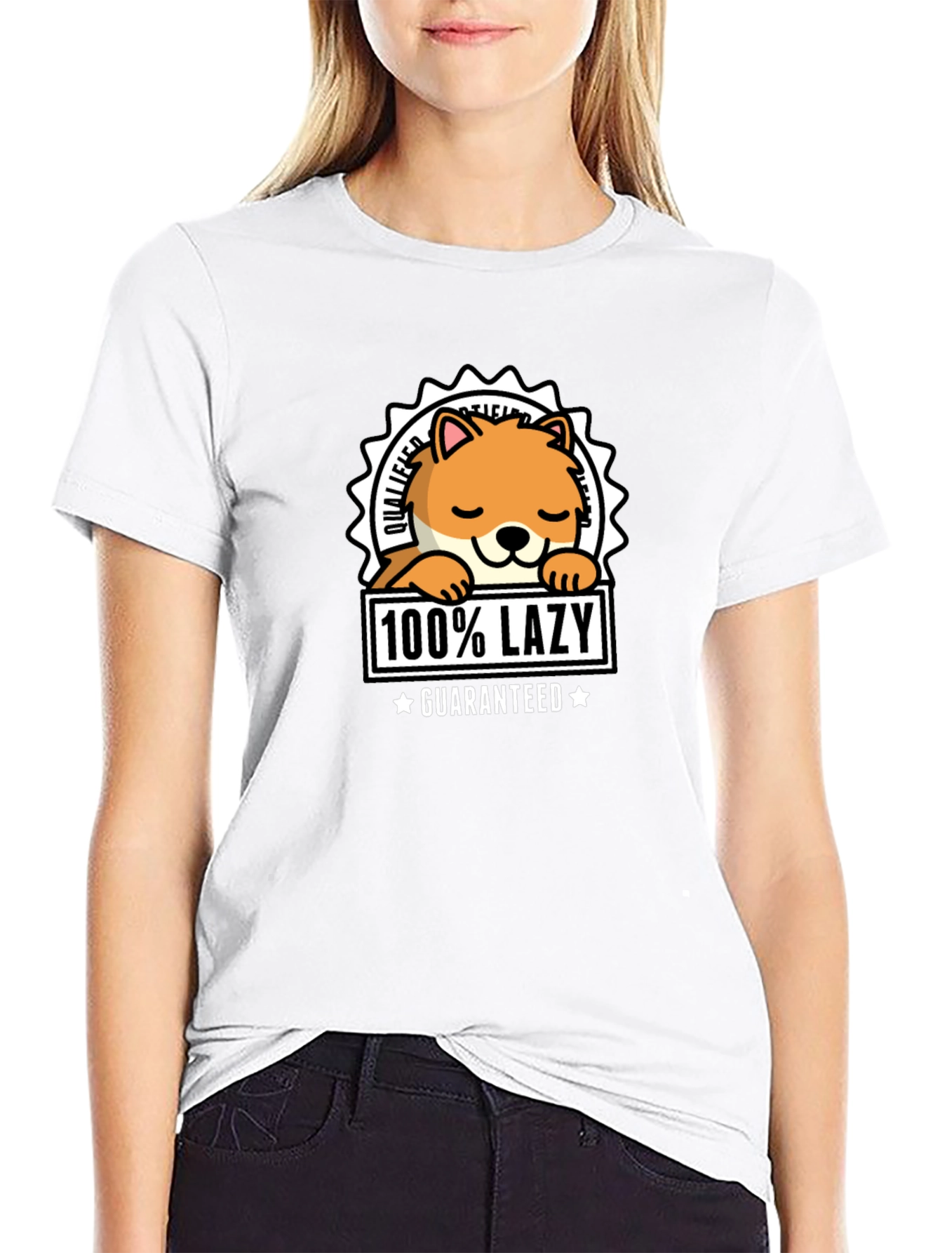 100% Lazy Guaranteed Graphic T-Shirt