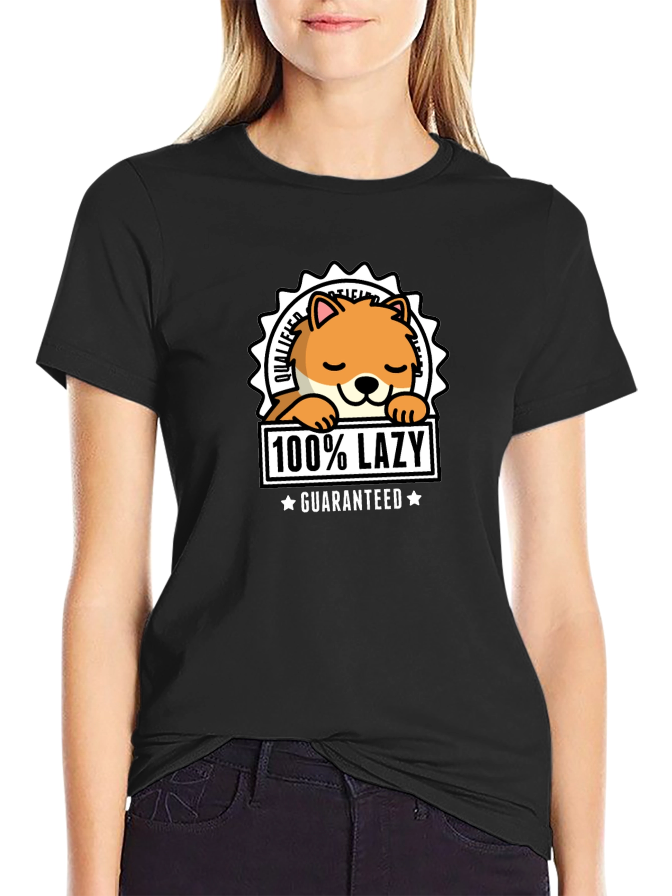 100% Lazy Guaranteed Graphic T-Shirt