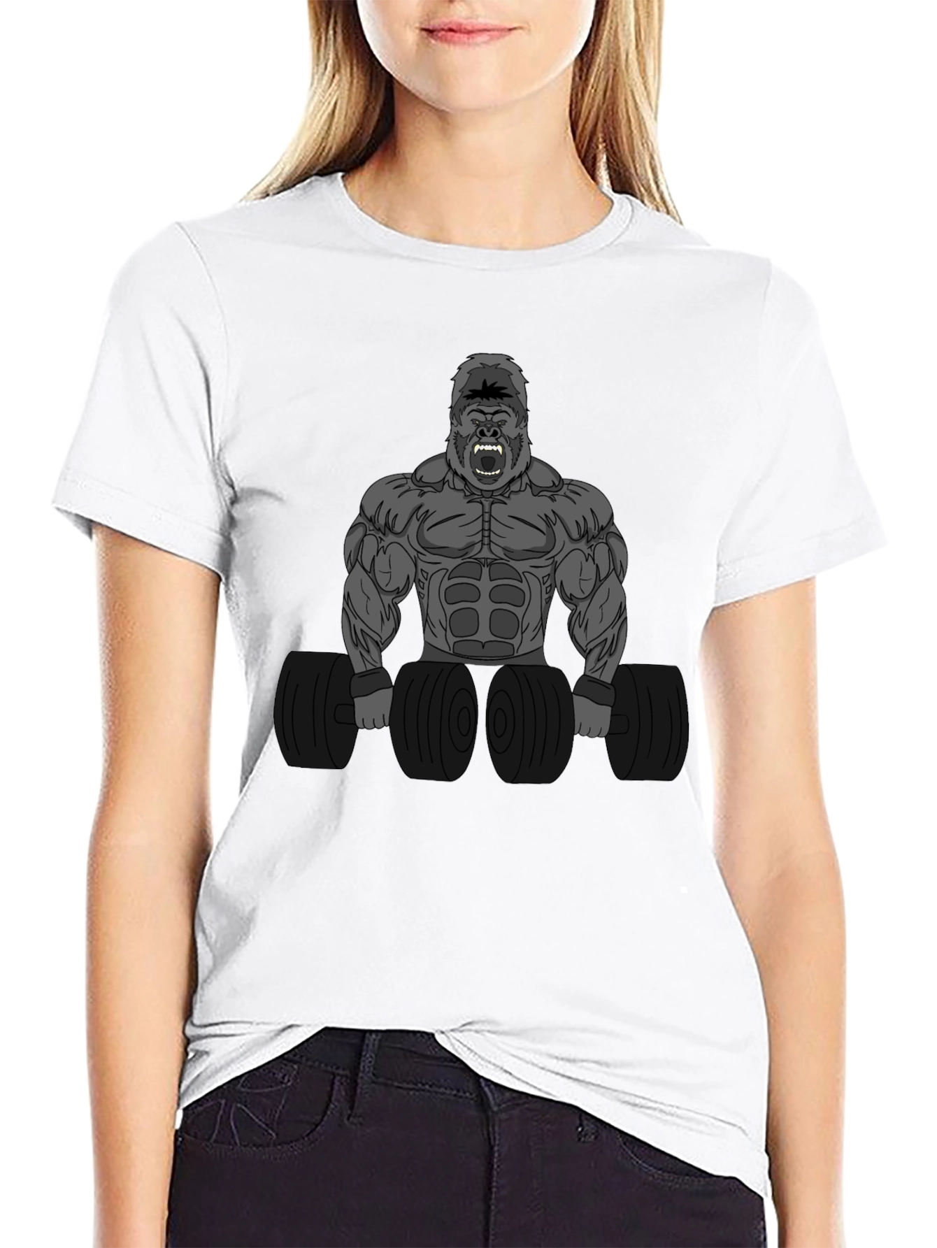 Gorilla Gym T-Shirt - Black Cotton Blend