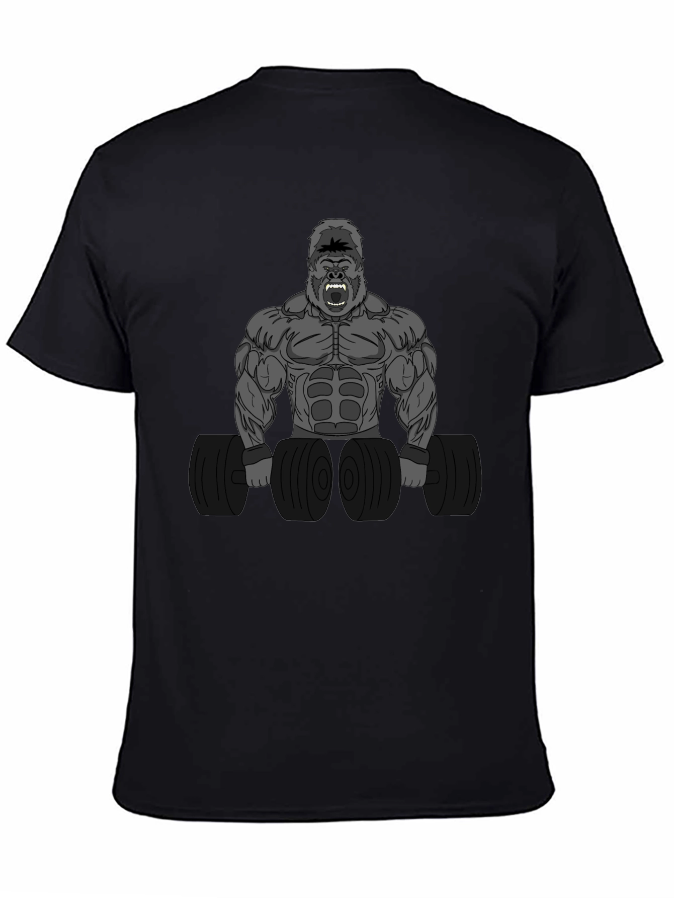 Gorilla Gym T-Shirt - Black Cotton Blend