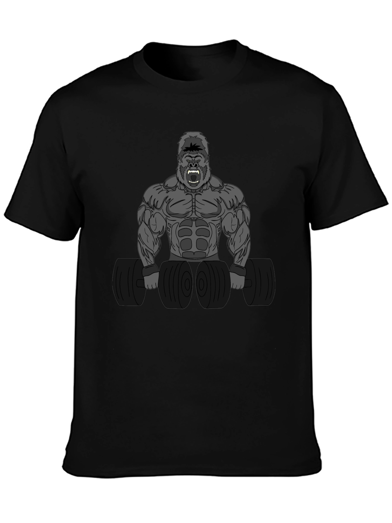 Gorilla Gym T-Shirt - Black Cotton Blend