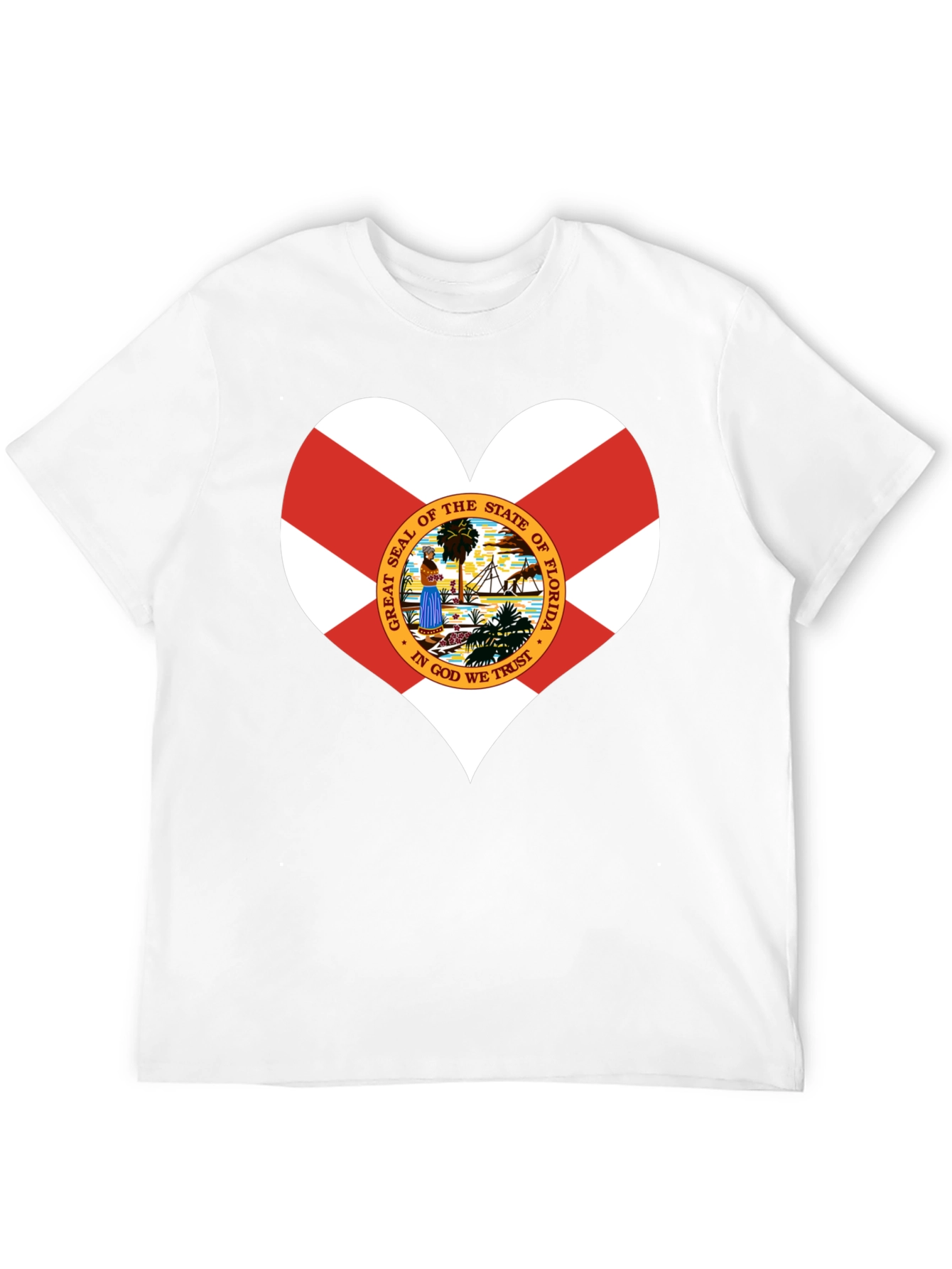 Florida Flag Heart T-Shirt - State Pride Tee