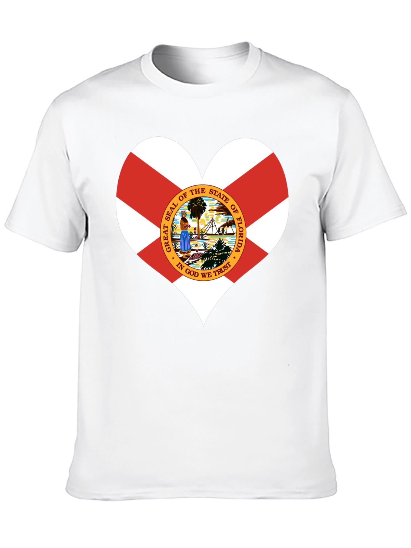 Florida Flag Heart T-Shirt - State Pride Tee