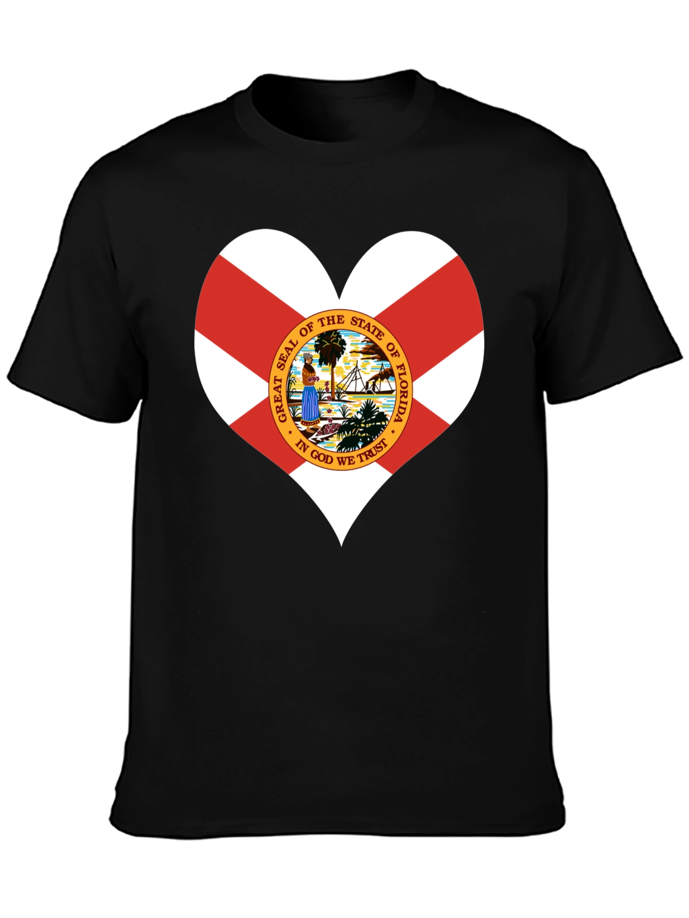 Florida Flag Heart T-Shirt - State Pride Tee