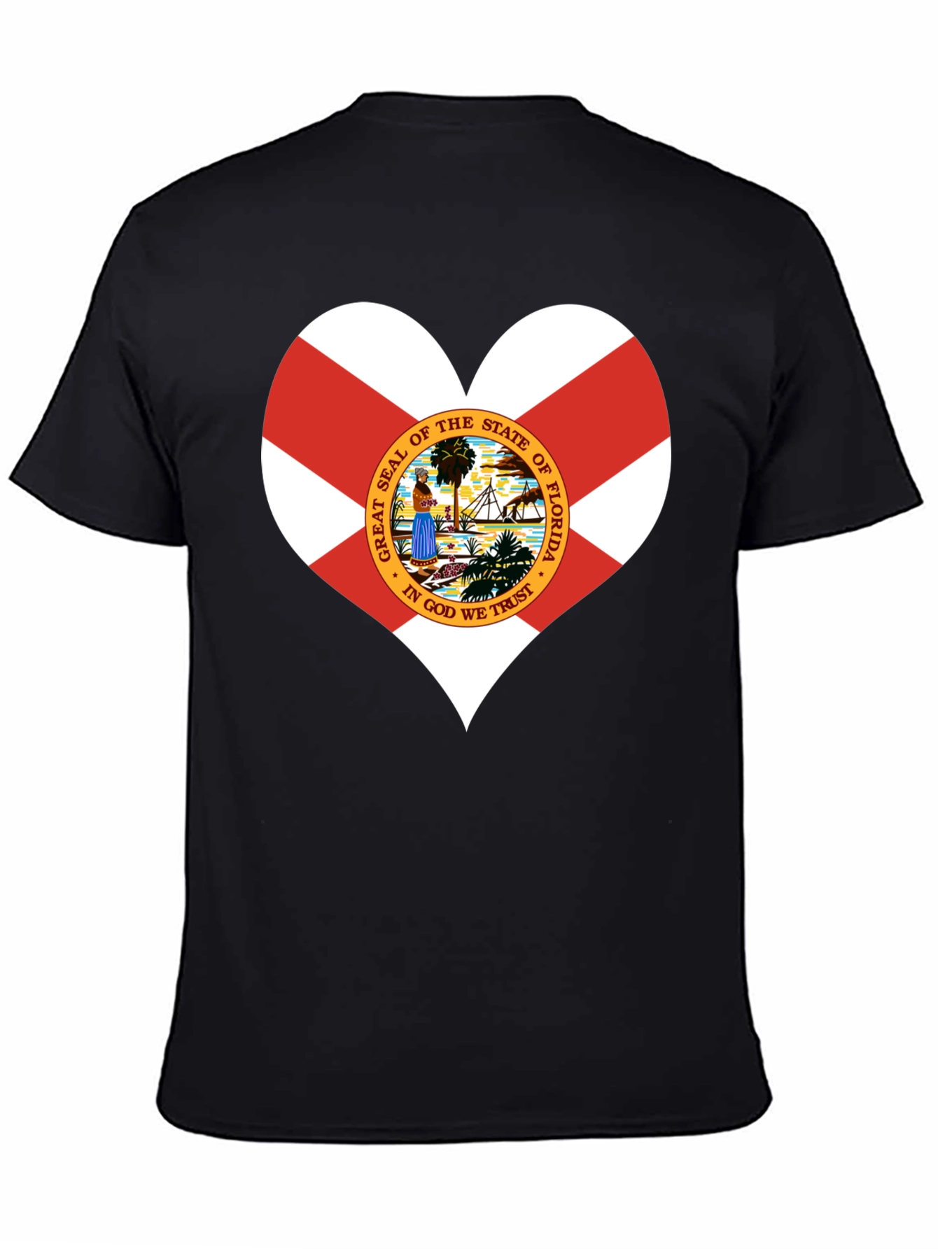 Florida Flag Heart T-Shirt - State Pride Tee
