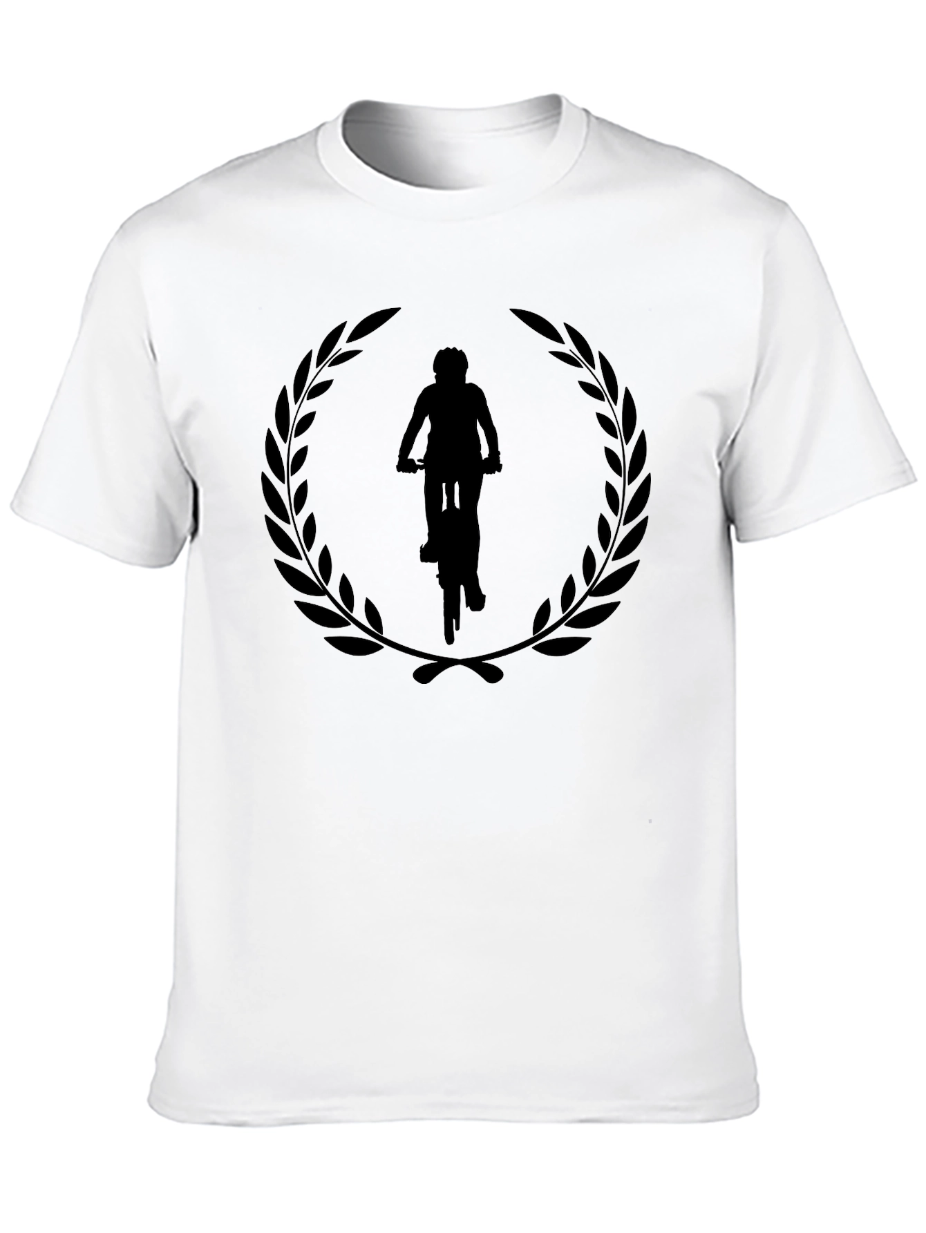 Cyclist Laurel Wreath Graphic Tee - Black