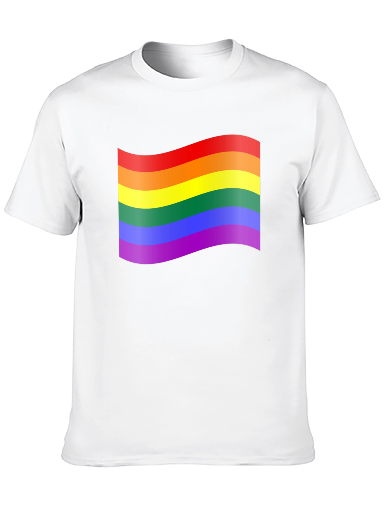 Pride Flag Graphic Tee - Unisex Black T-Shirt
