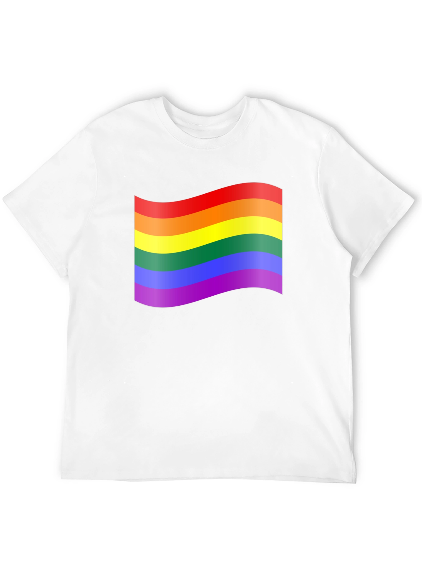 Pride Flag Graphic Tee - Unisex Black T-Shirt
