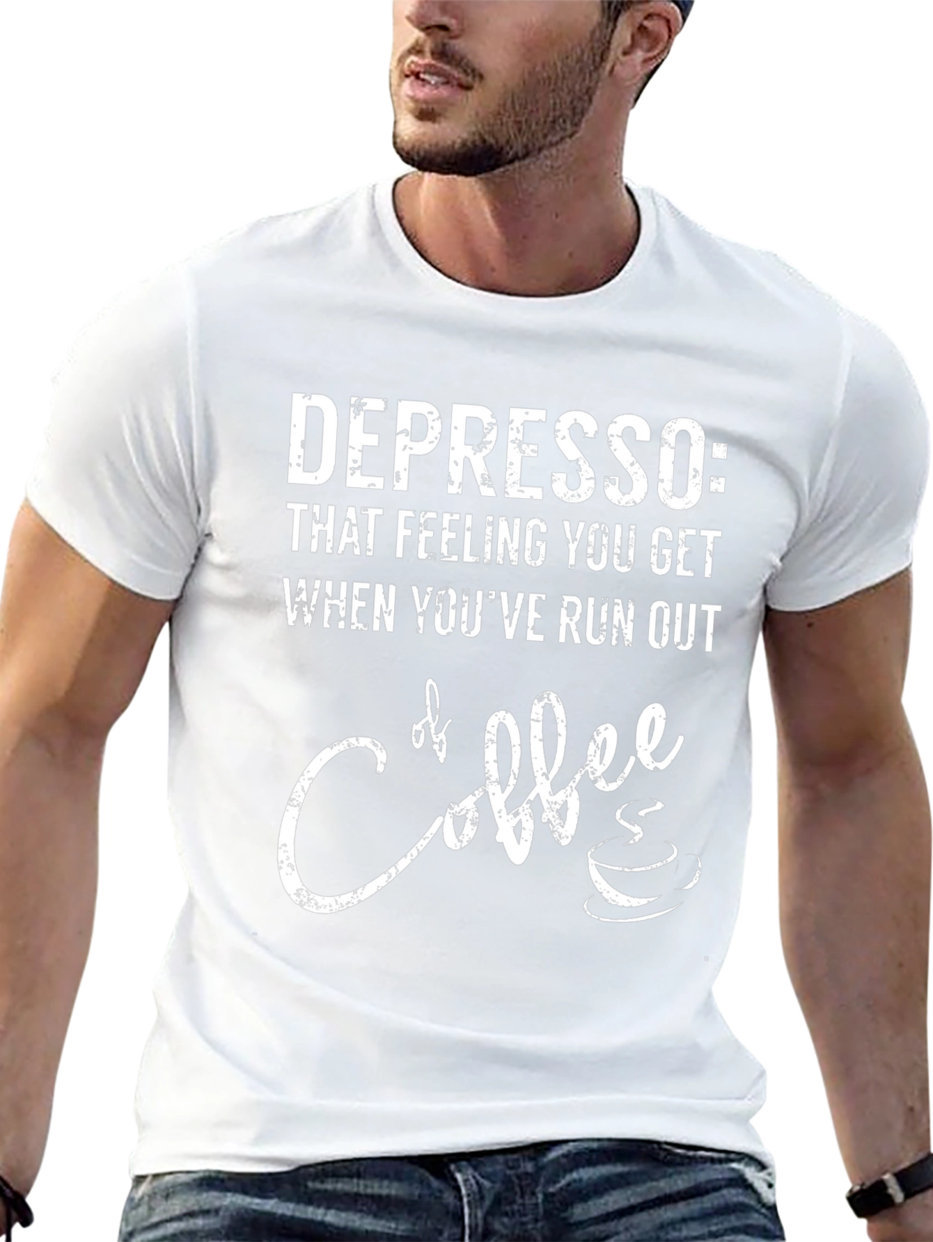 Depresso Coffee T-Shirt - Funny Graphic Tee
