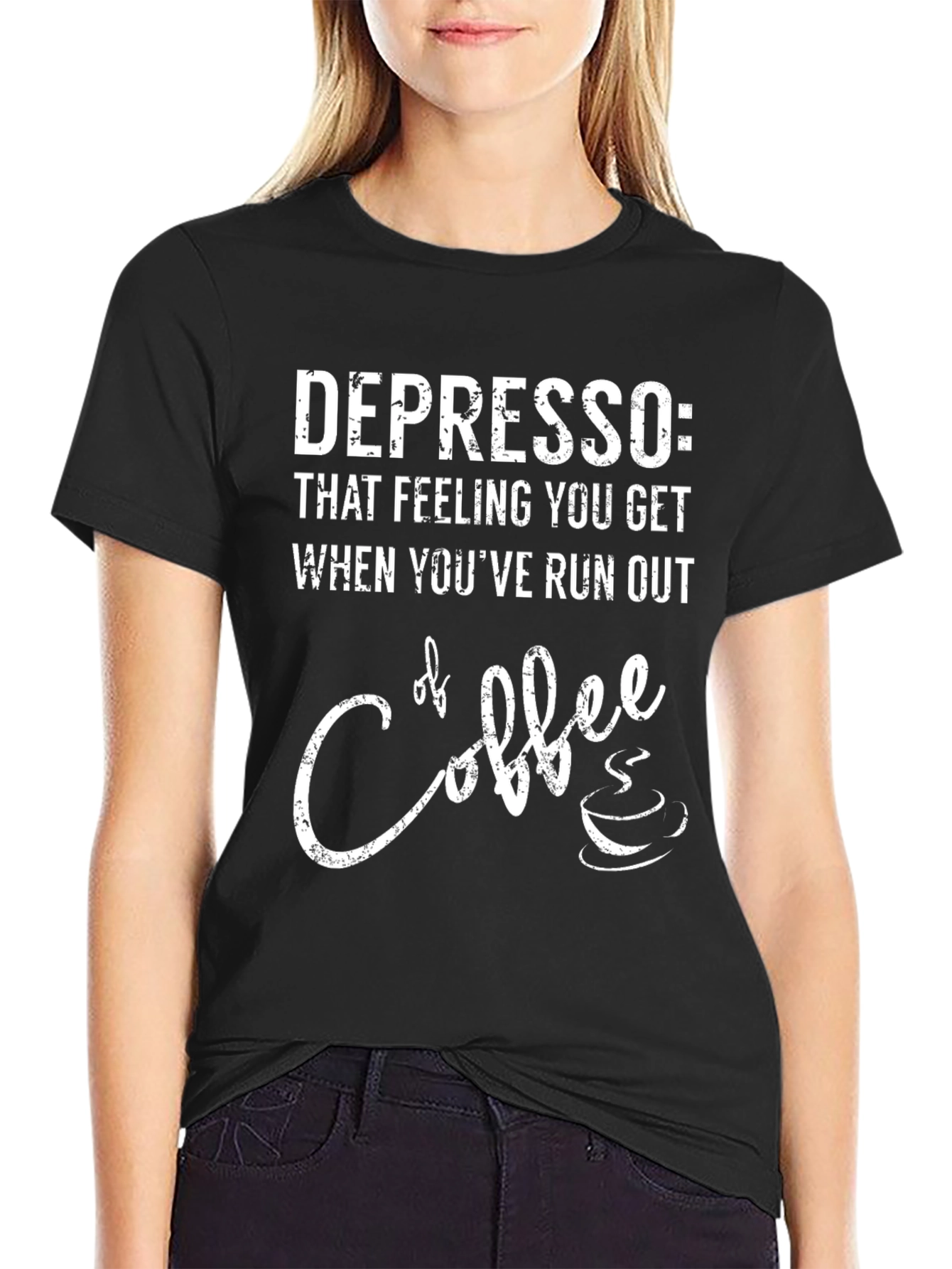 Depresso Coffee T-Shirt - Funny Graphic Tee