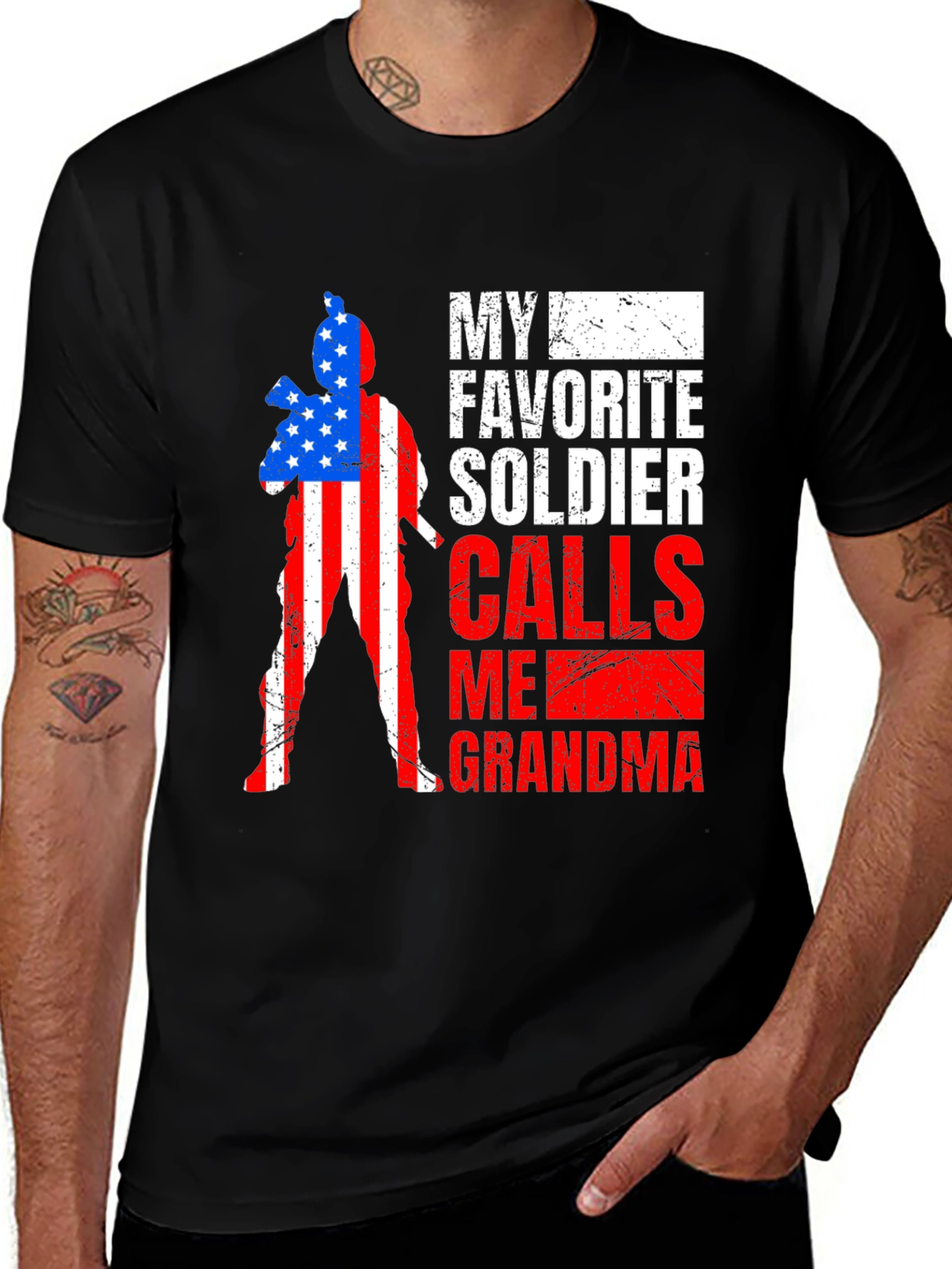 My Favorite Soldier Grandma Patriotic T-Shirt