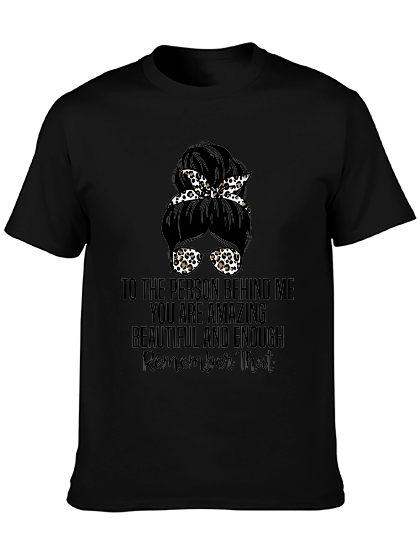 Amazing Leopard Messy Bun T-Shirt