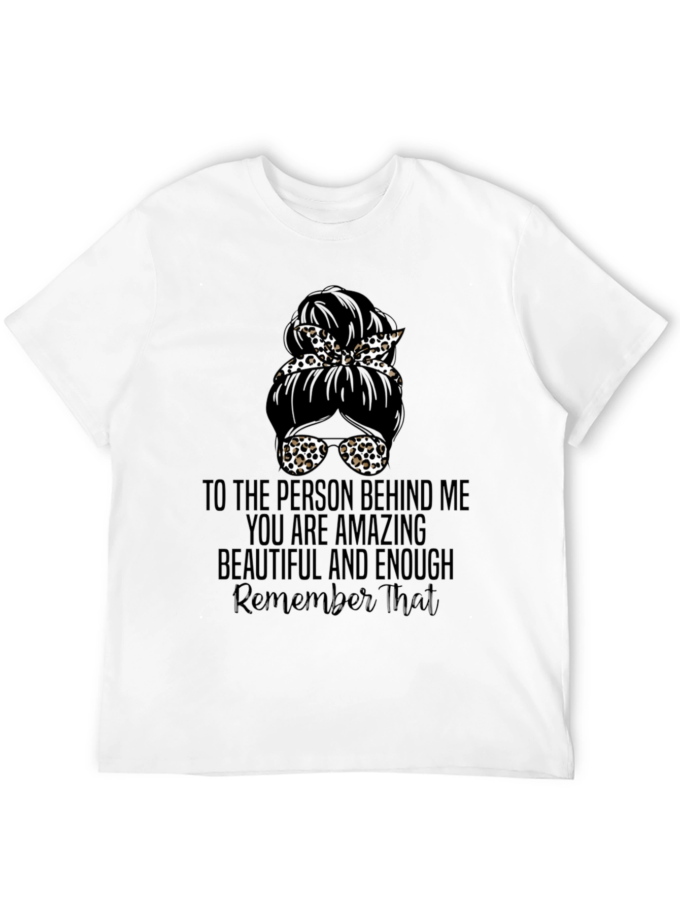 Amazing Leopard Messy Bun T-Shirt