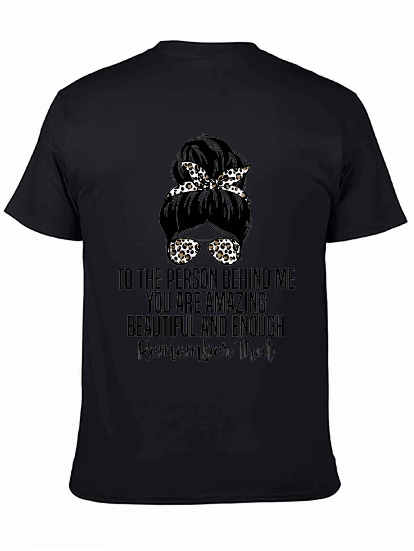 Amazing Leopard Messy Bun T-Shirt