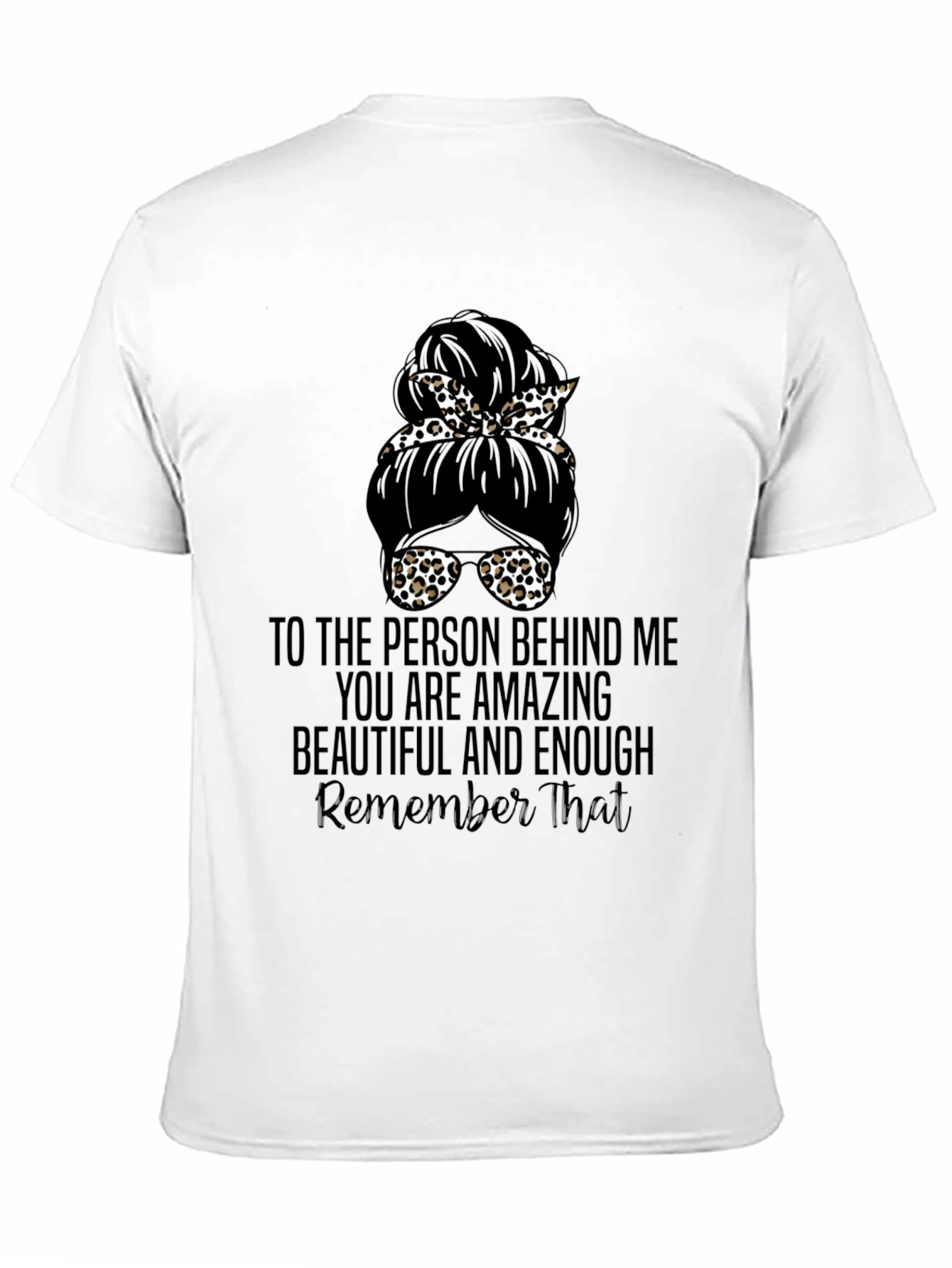 Amazing Leopard Messy Bun T-Shirt